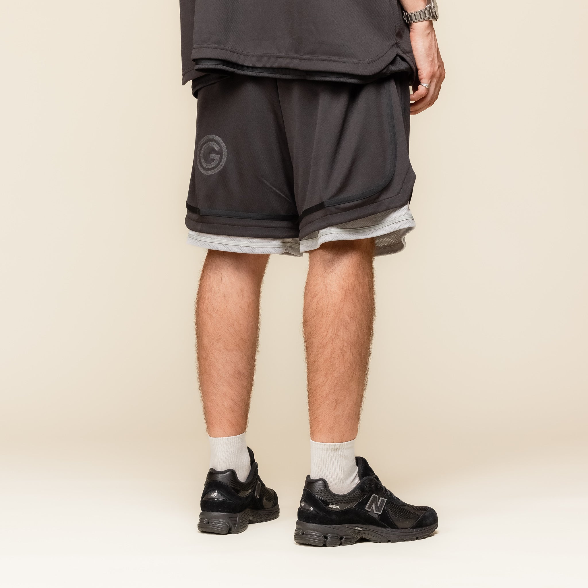 GOOPiMADE - “Rve-S3” Riverside Track Shorts - Shadow