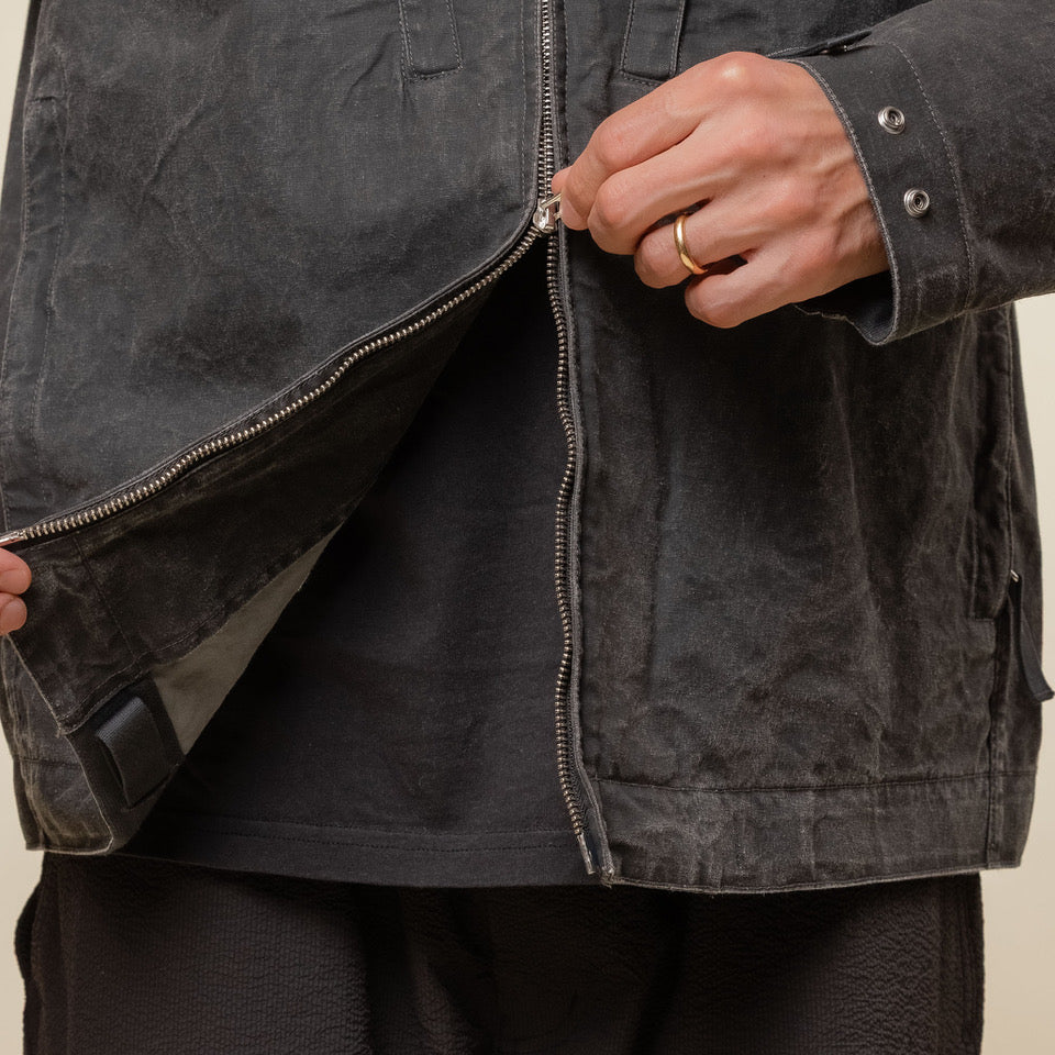 Stone Island - Tela Resinata No Seasons Hooded Jacket - Lead Grey