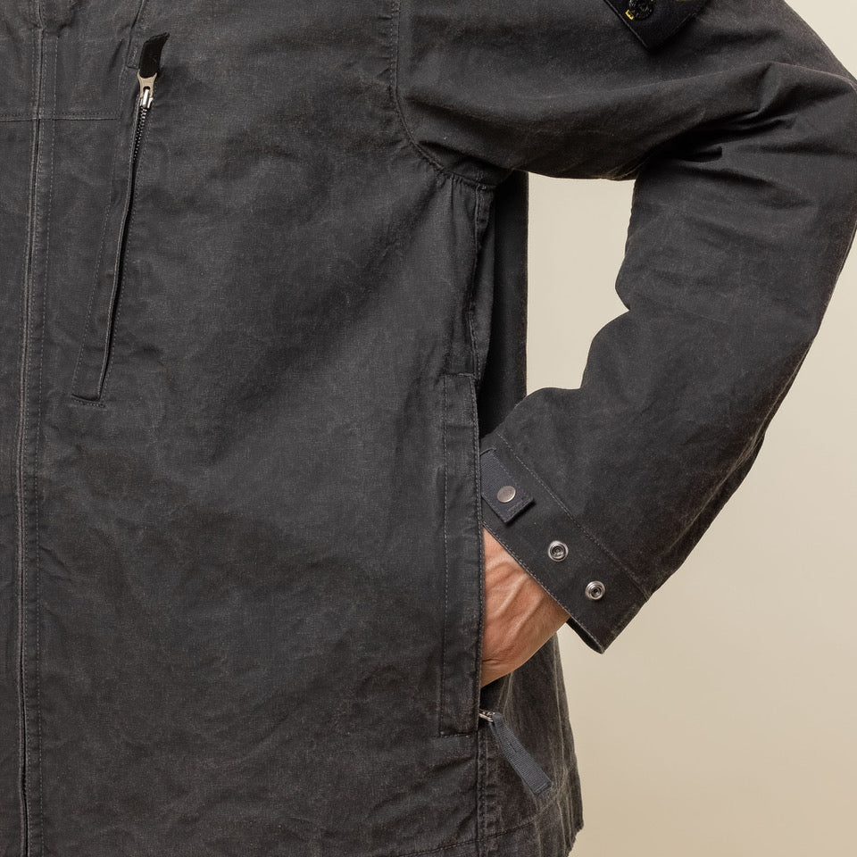 Stone Island - Tela Resinata No Seasons Hooded Jacket - Lead Grey