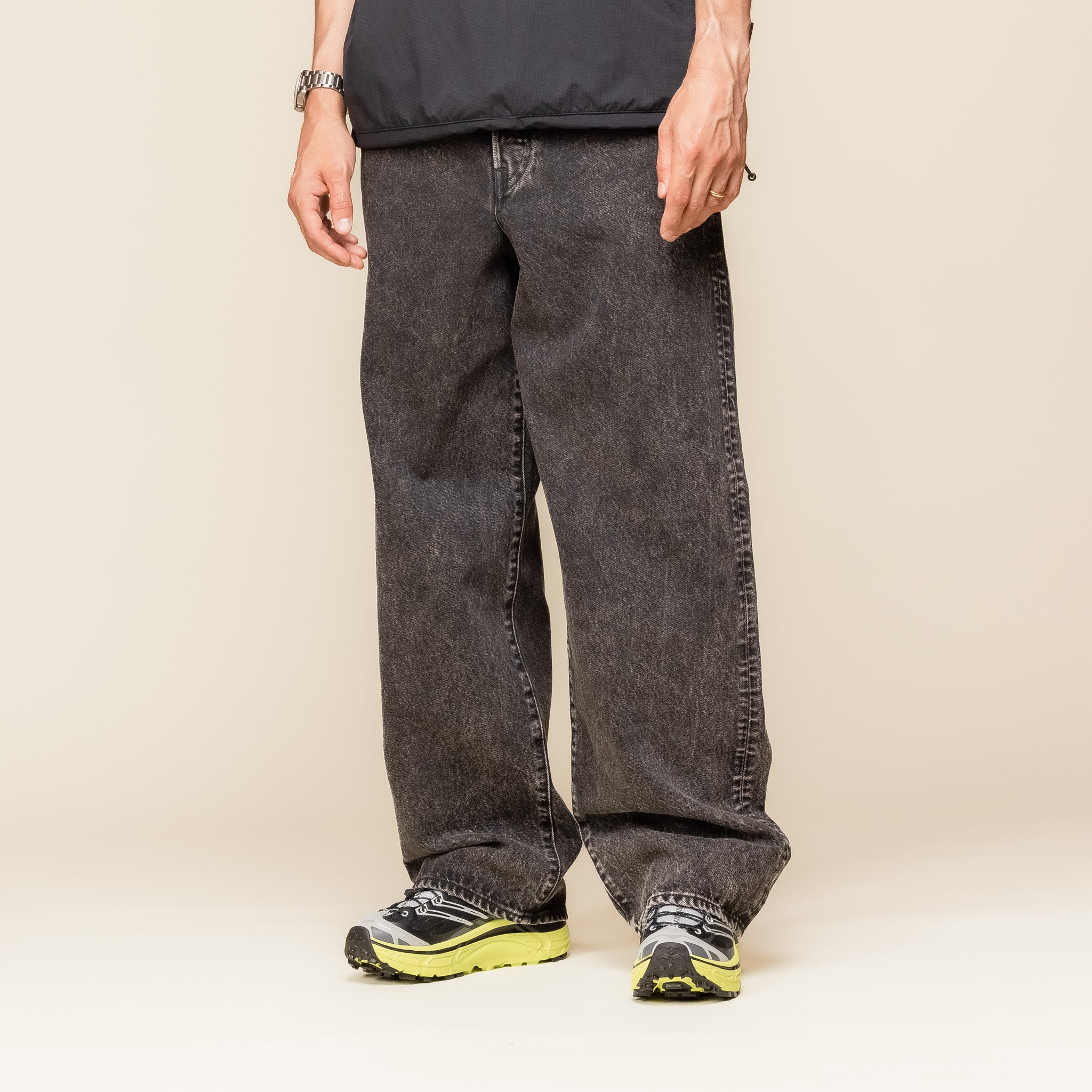 Edwin Jeans - Made in Japan Wide Pant - Right Hand Black Denim