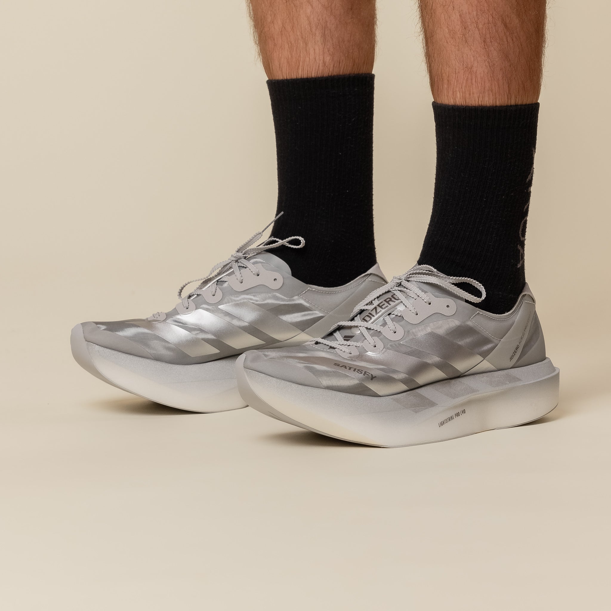 Adidas x Satisfy - Adizero Adios Pro Evo 2 - Silver Met
