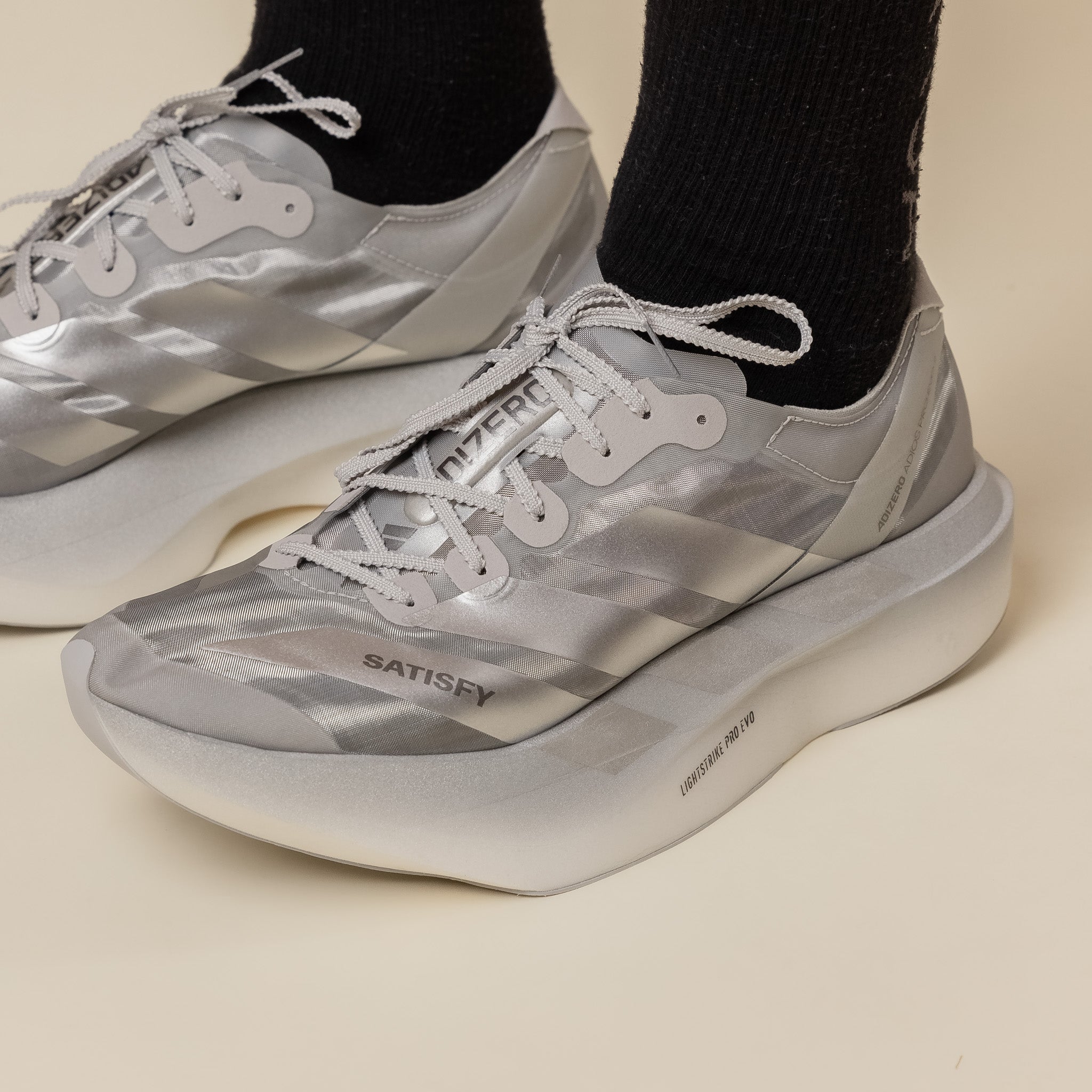Adidas x Satisfy - Adizero Adios Pro Evo 2 - Silver Met