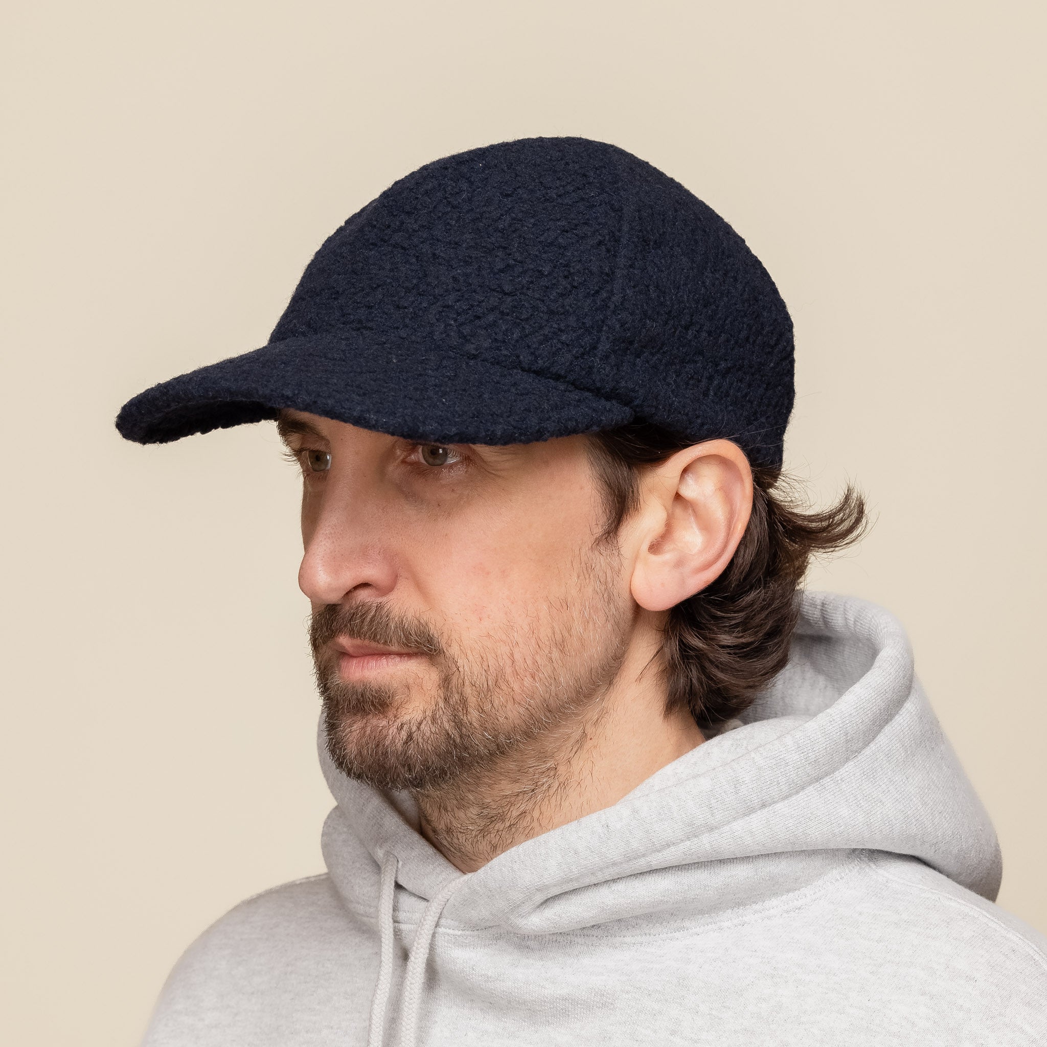 Found Feather - Calamai Textured Polar Fleece Cap - Navy