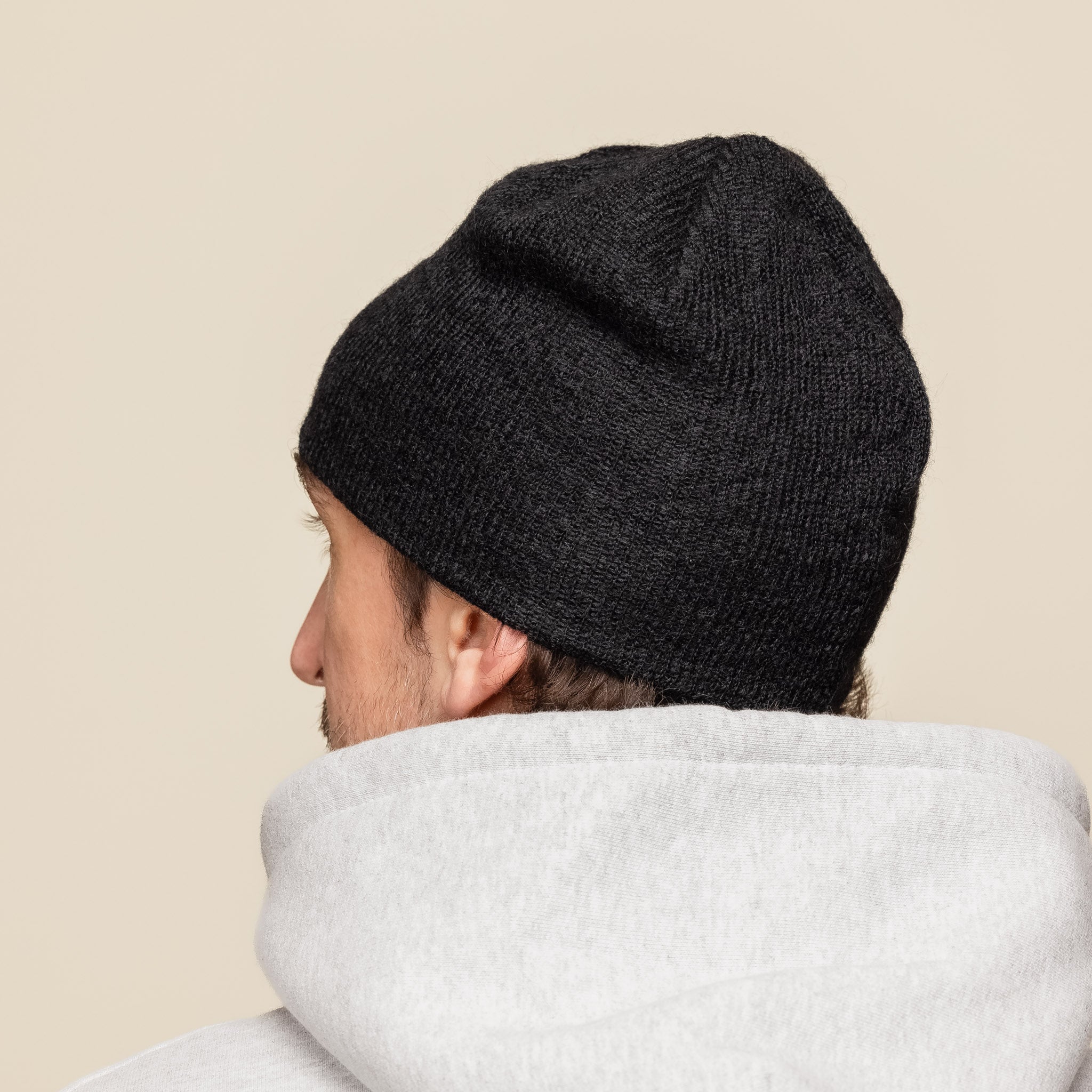 Found Feather - Mohair Skully Beanie - Black