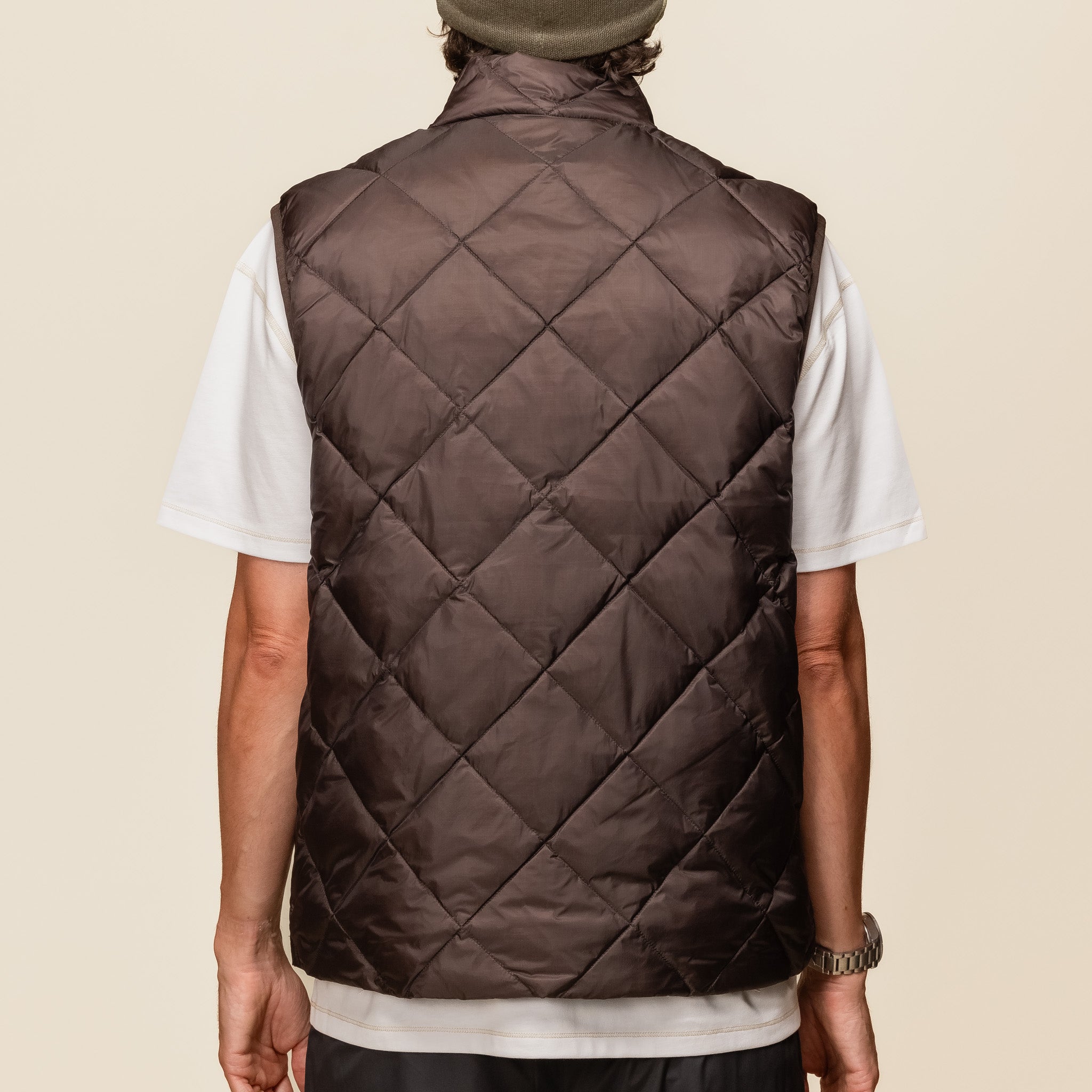 Hiking Patrol - Light Down Vest Jacket - Dark Brown