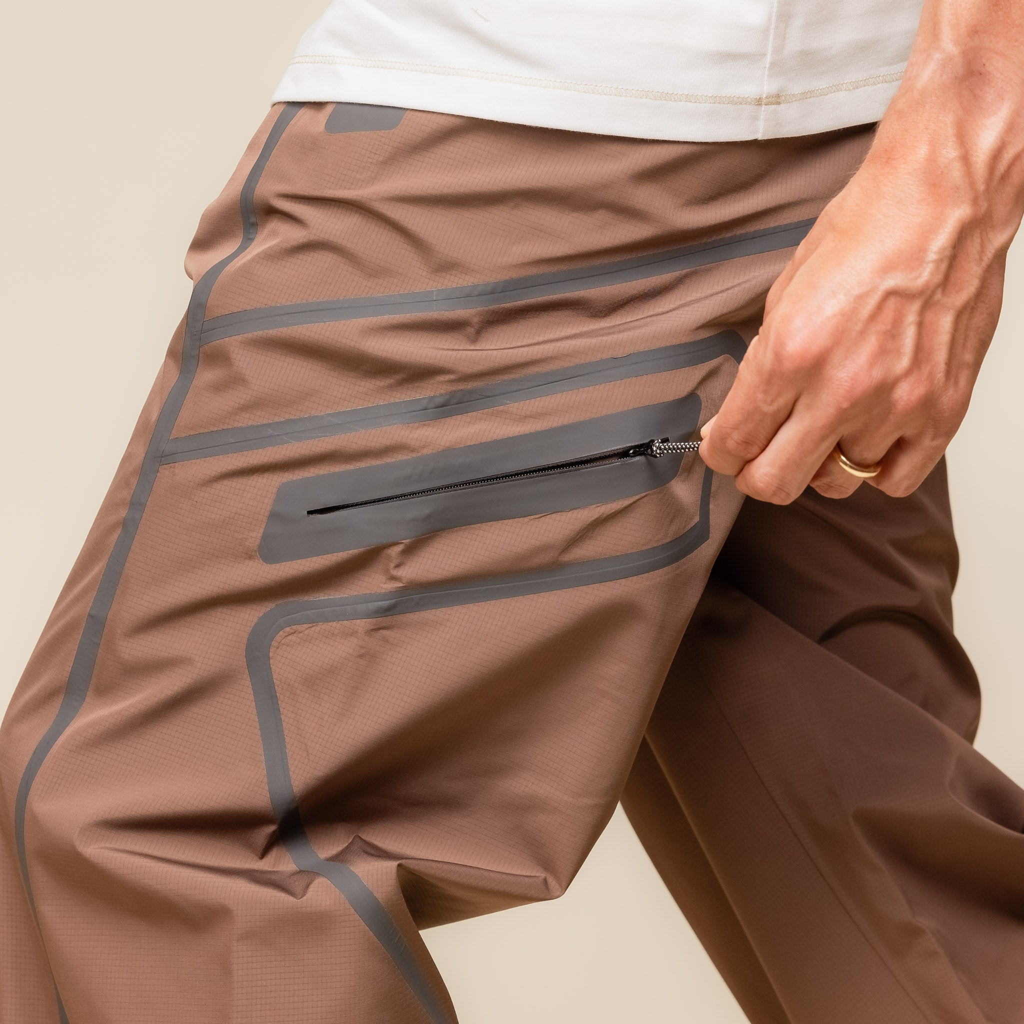 J EONGL I - 3 Layer Pants - Brown