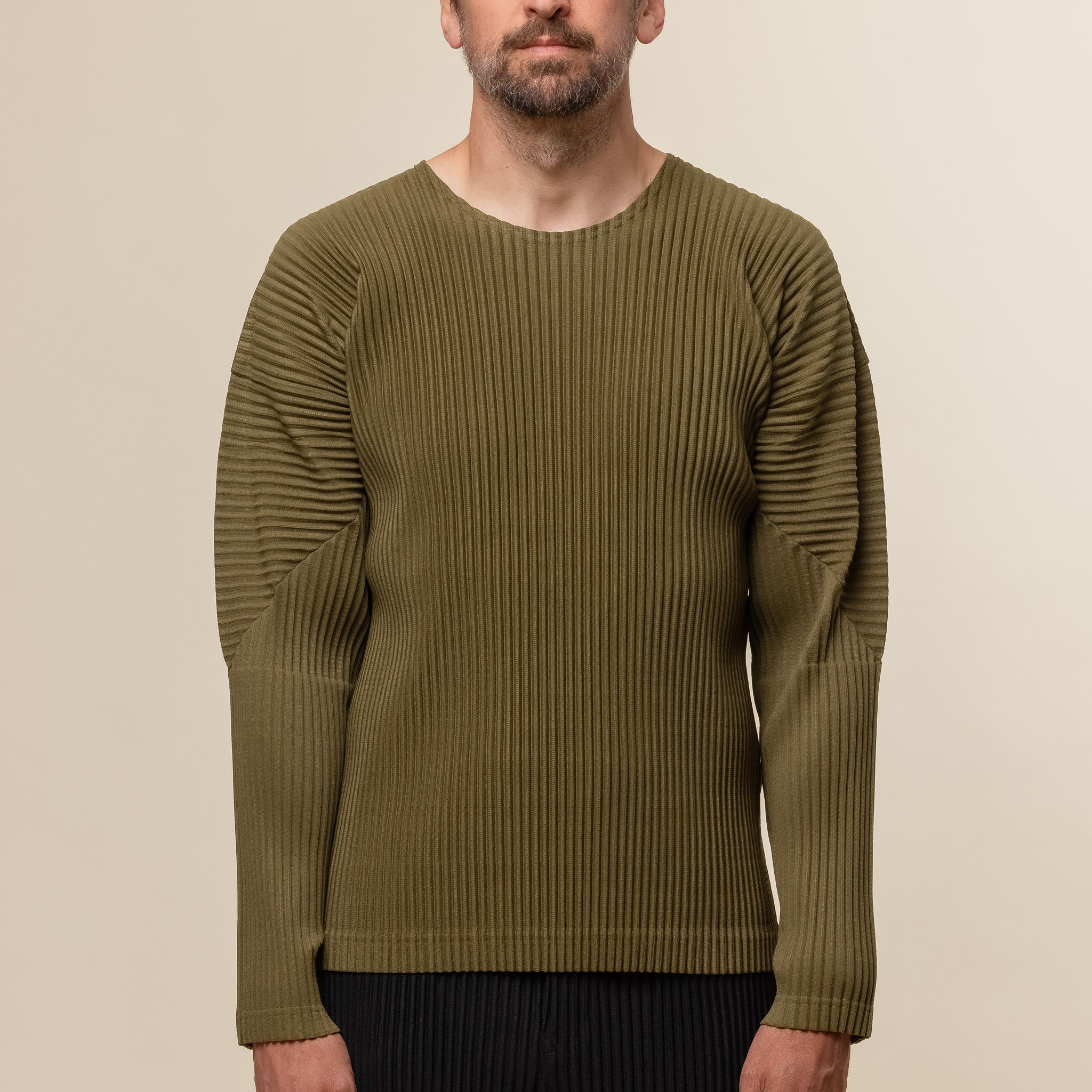 Homme Plissé Issey Miyake - Colour Pleats Top - Olive Khaki HP56JK182_67