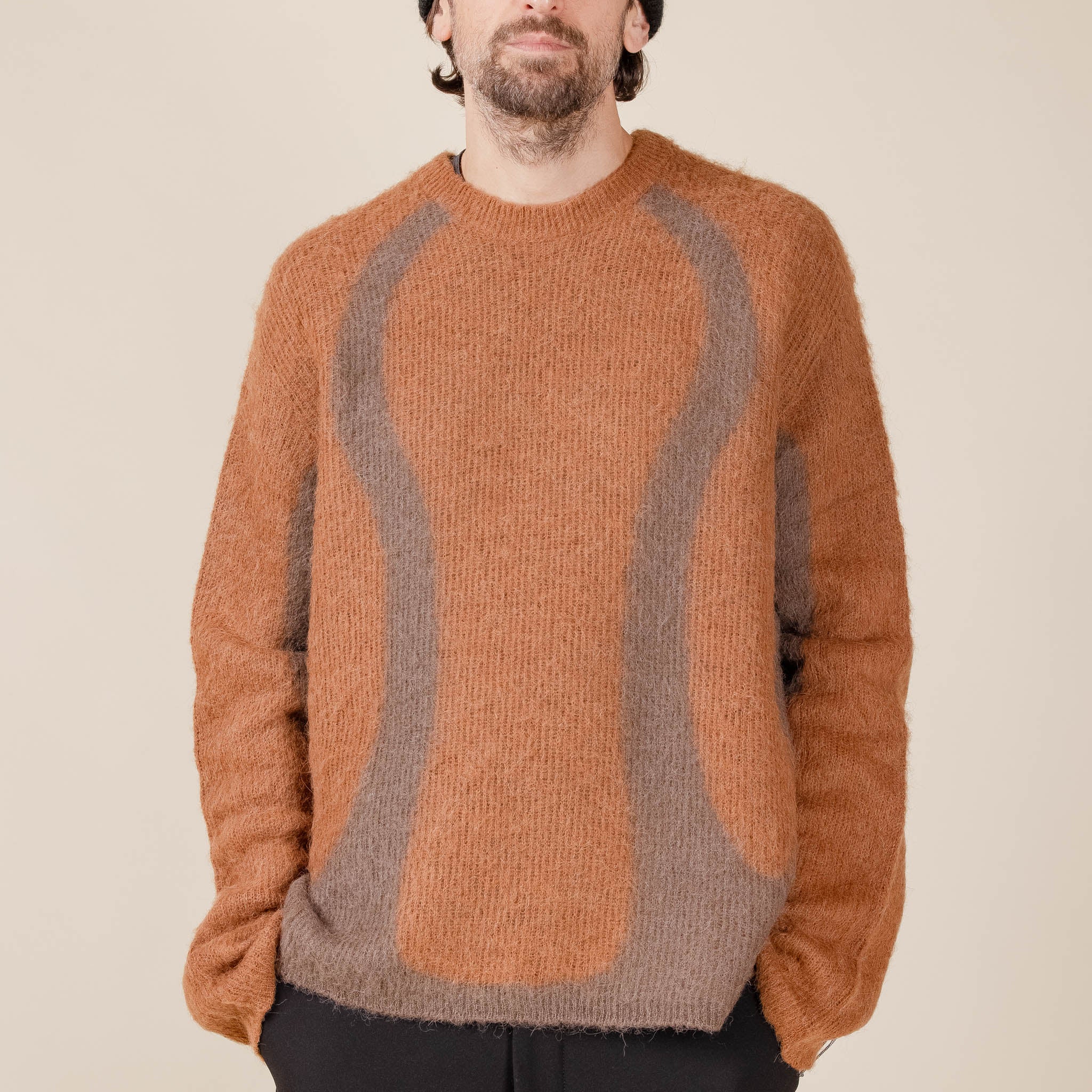 J.L-A.L - Liquid Alpaca Sweater - Grey / Brown