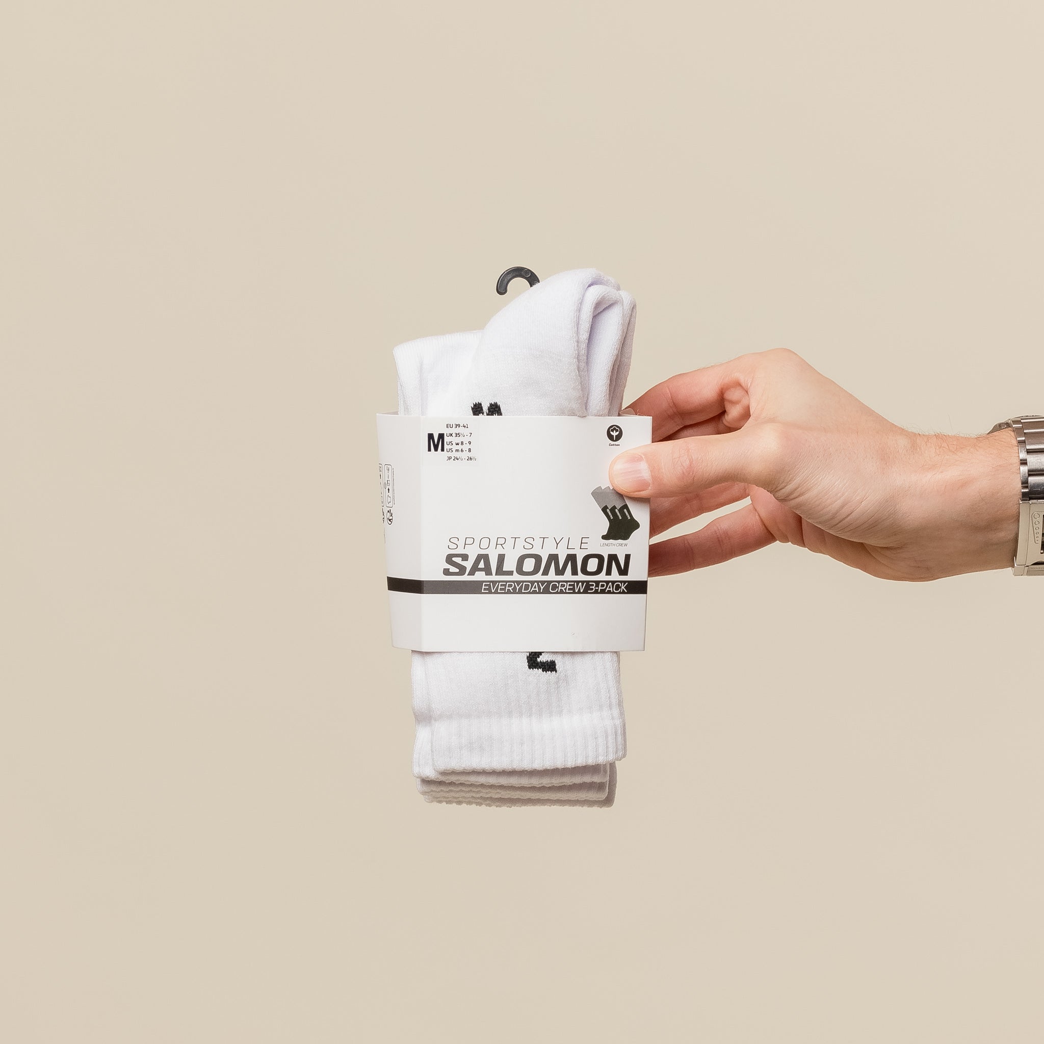 Salomon - Everyday Crew Sock 3 Pack - White