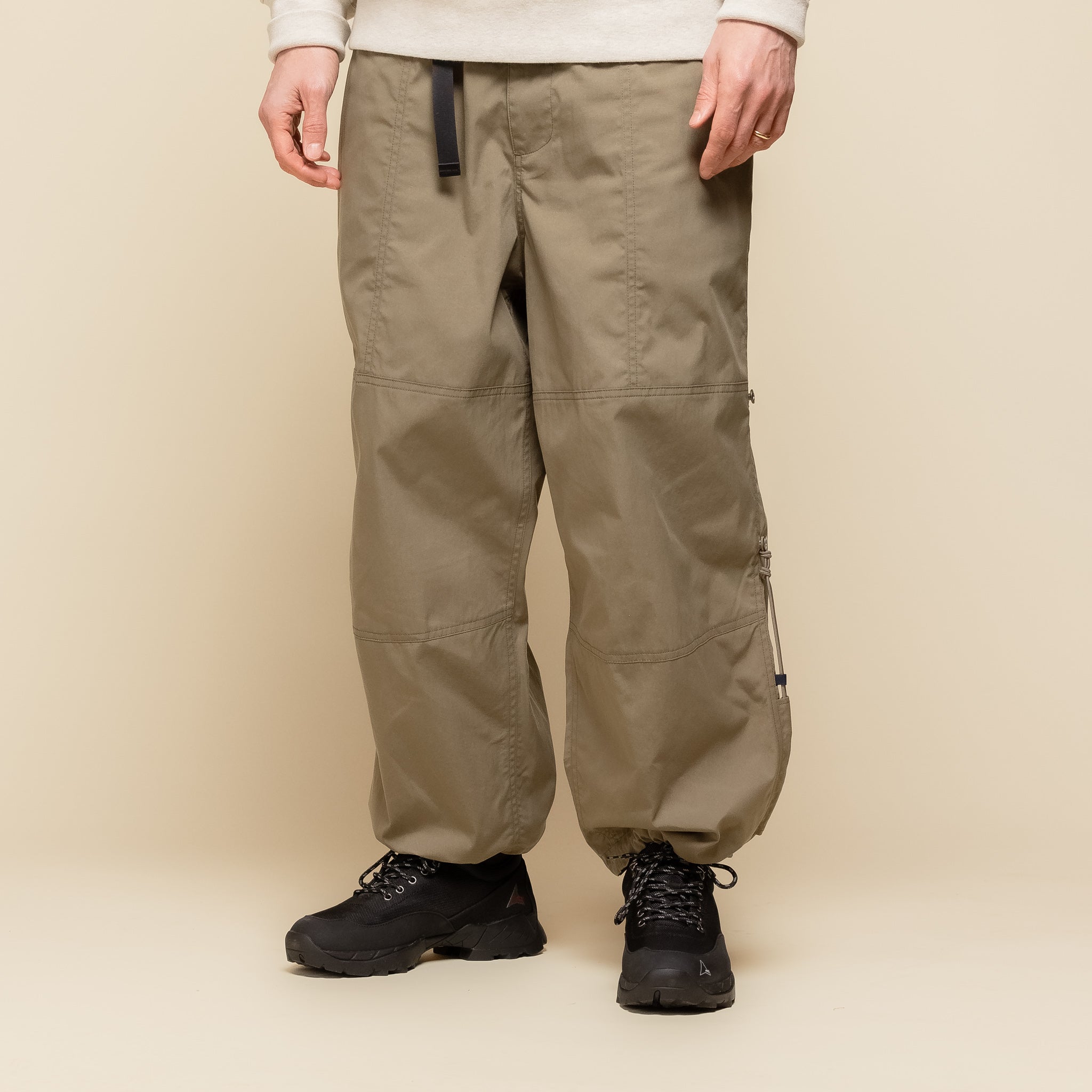 Poliquant - Changing Length Wide Pants - Grey Khaki "poliquant stockists" "poliquant pants" "poliquant website"