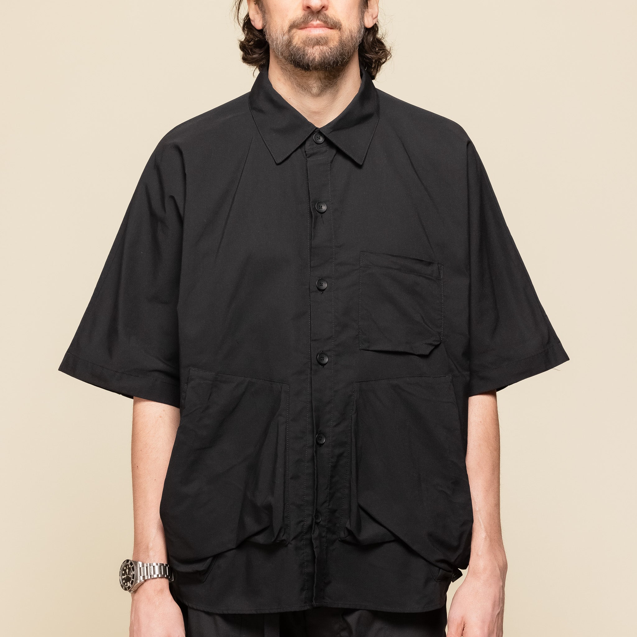 Poliquant - The Cordura Short Sleeve Shirt - Black "poliquant shirt" "poliquant stockist" "poliquant website"