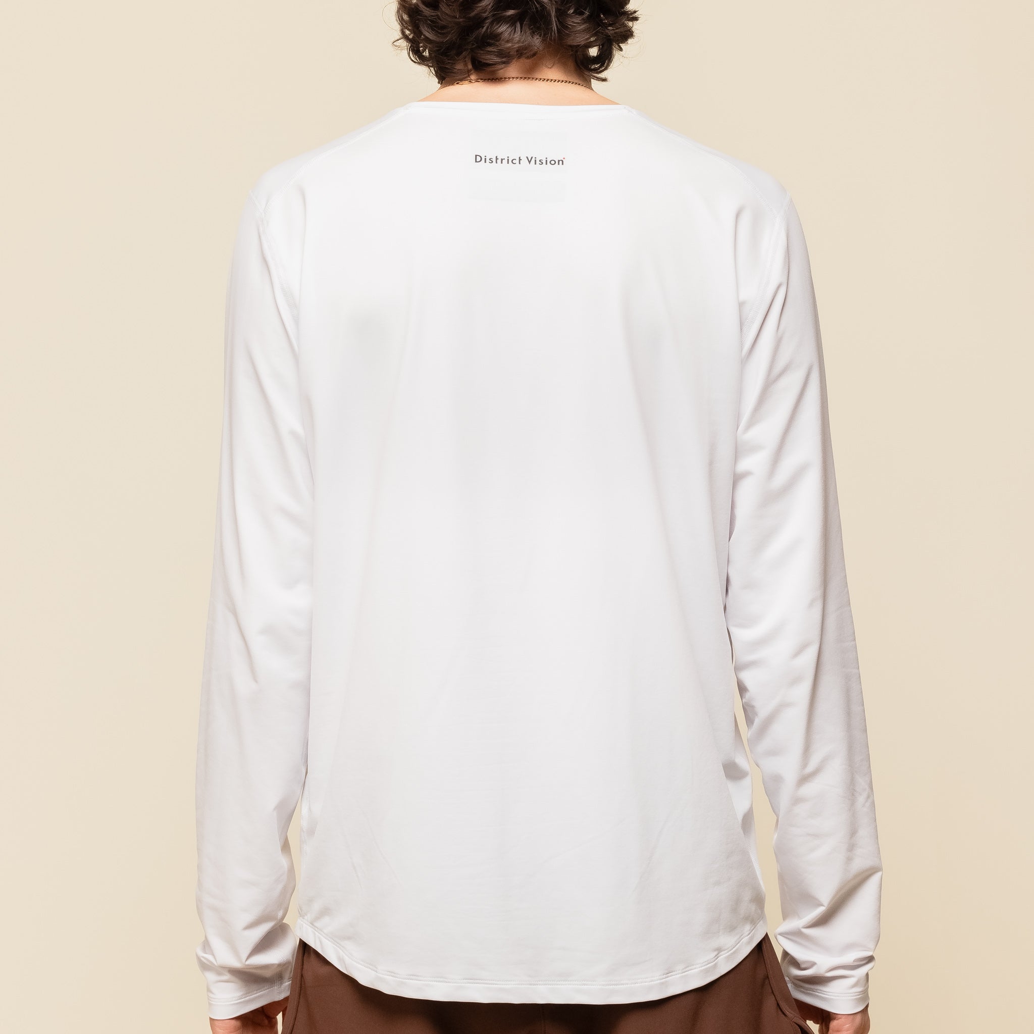DV00023-B_White District Vision - Lightweight Long Sleeve T-Shirt - White