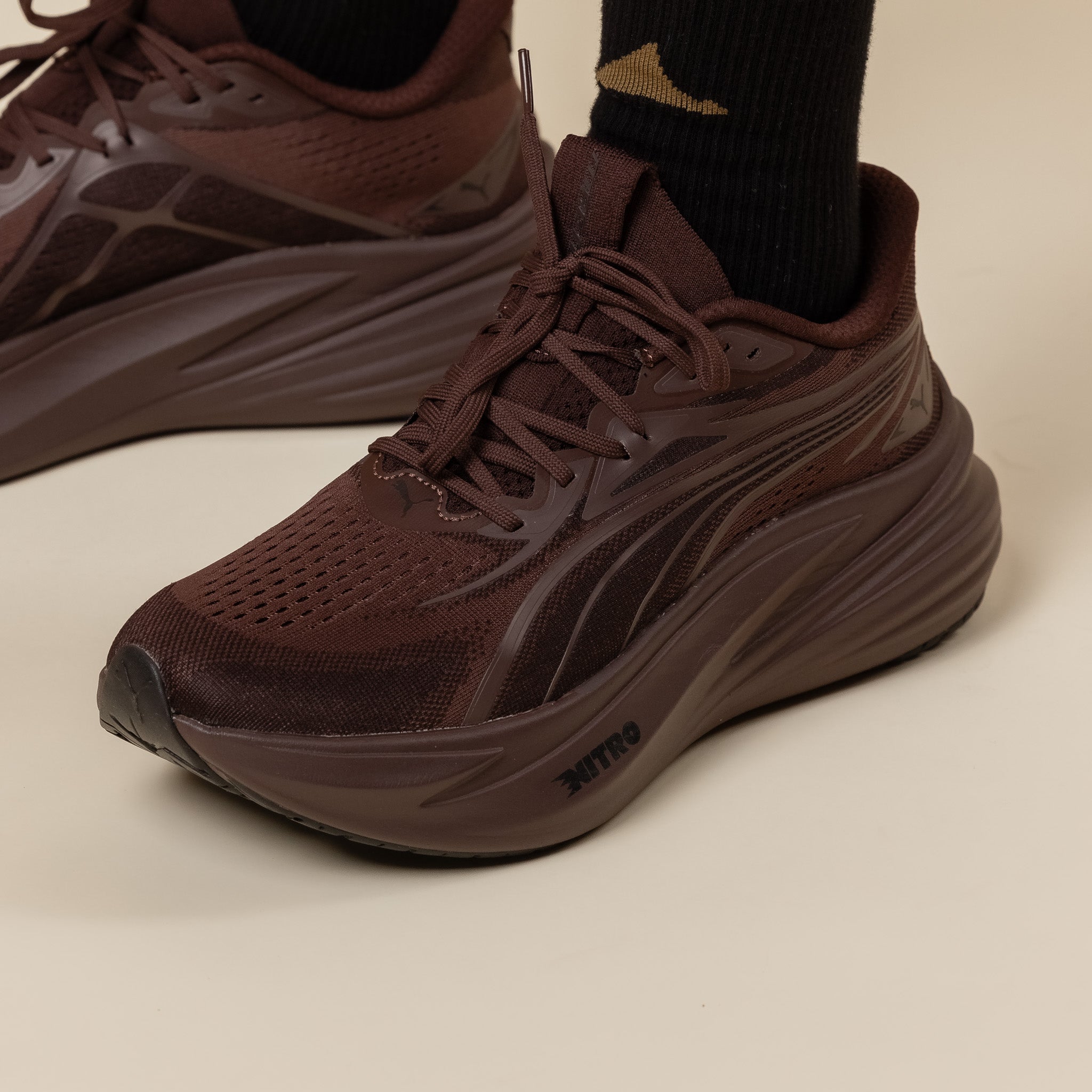 Puma - MagMax NITRO™ 2 Running Shoes - Chocolate Fondue/Puma Black