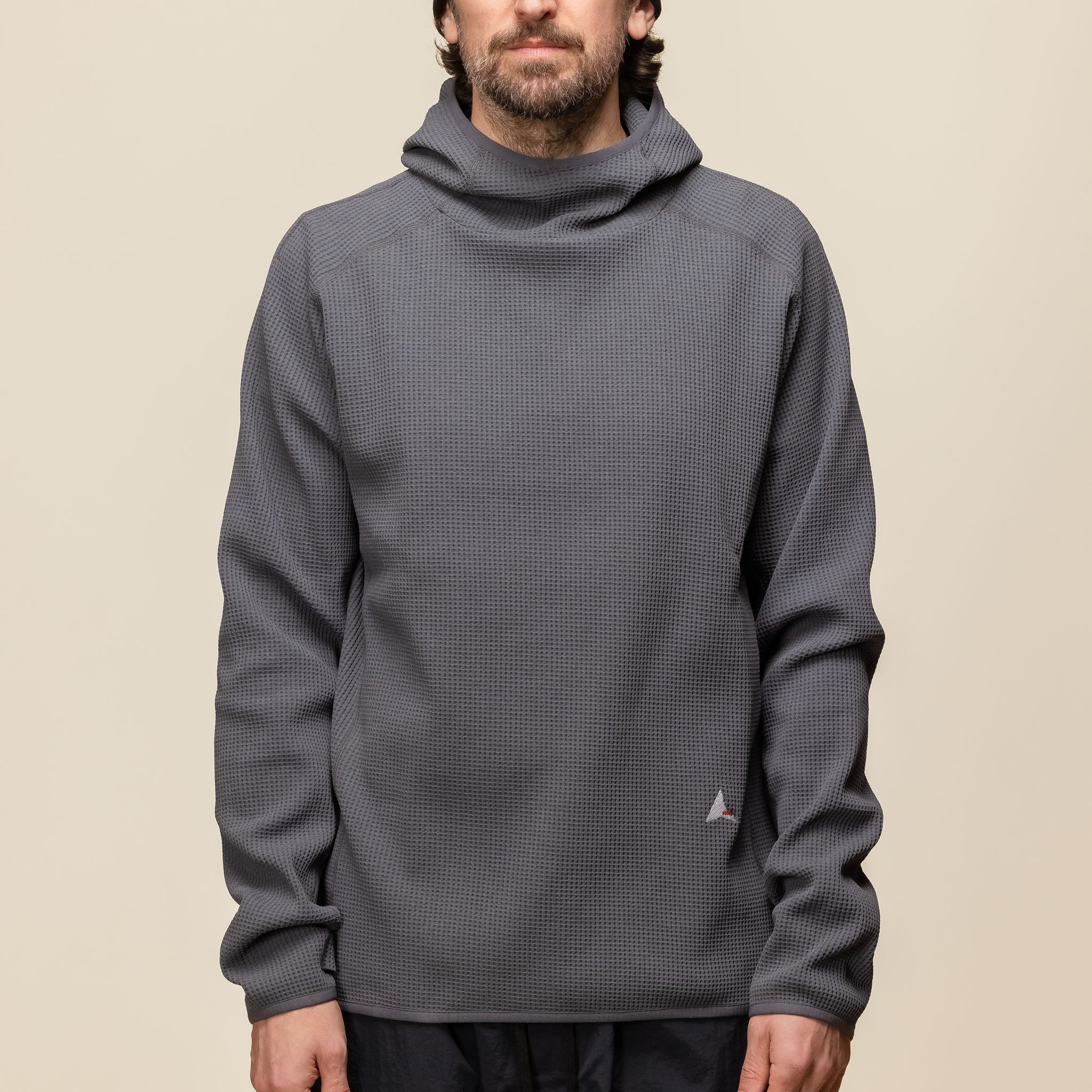 Roa Hiking - Thermal Waffle Hoodie - Asphalt