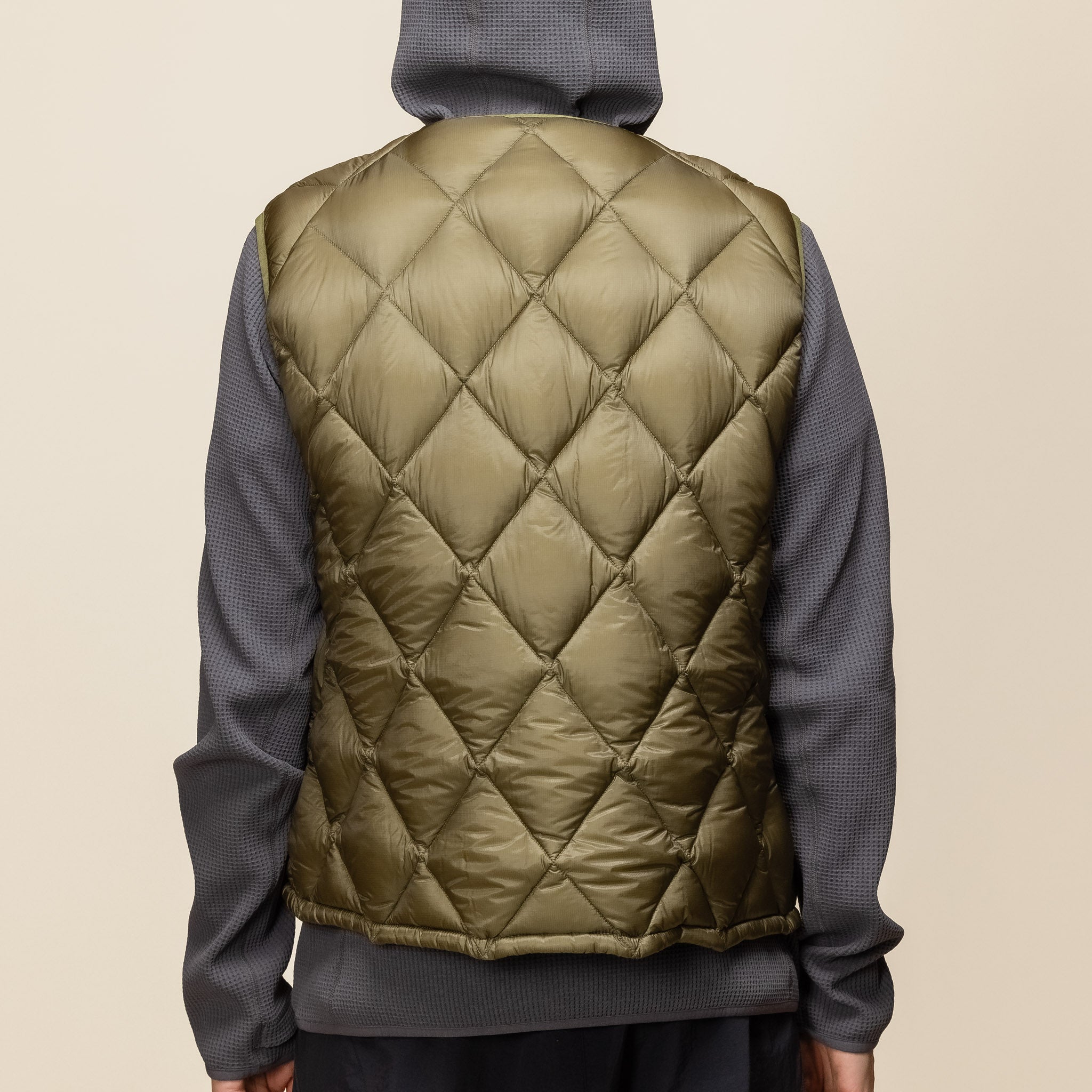 Roa Hiking - Light Down Vest Jacket - Olive Branch