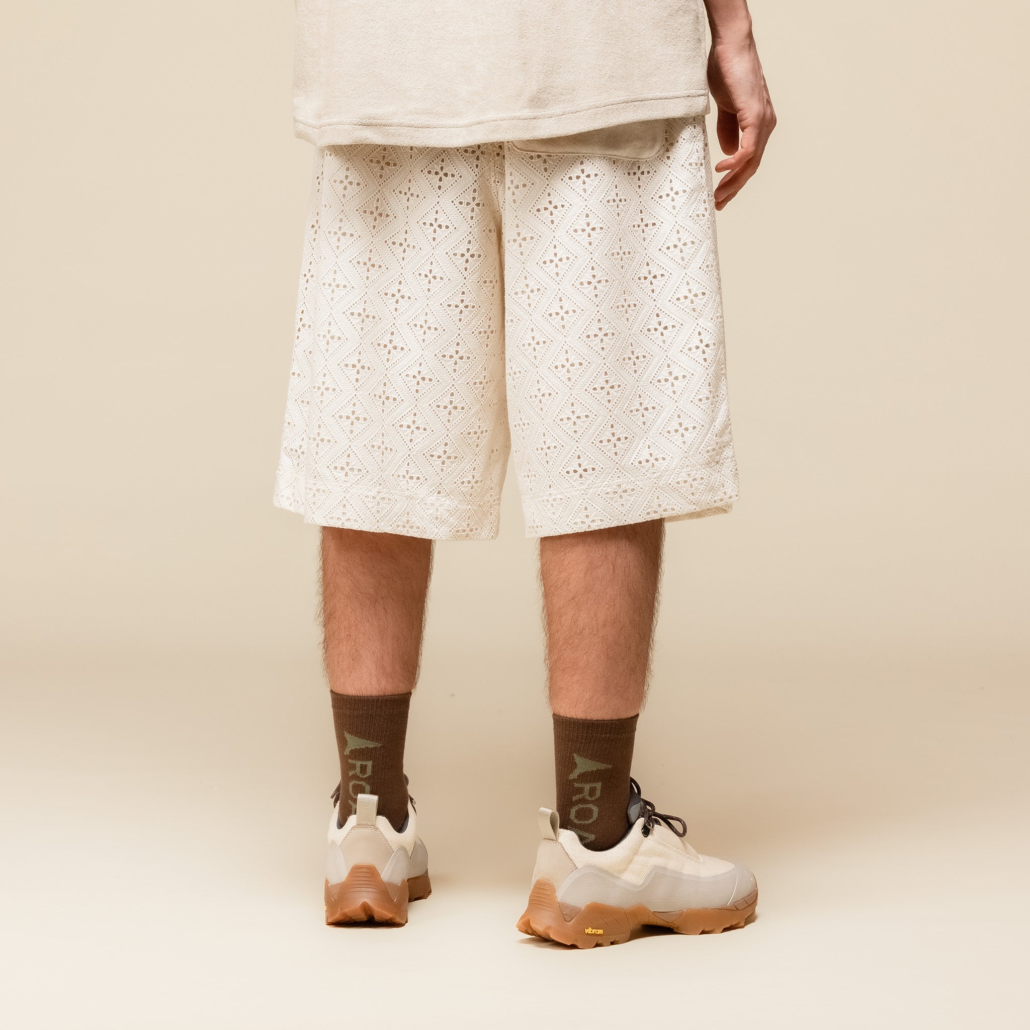 Merely Made - Premium Flower Lace Wide Shorts - Cream "merely made shorts" "merely made website"