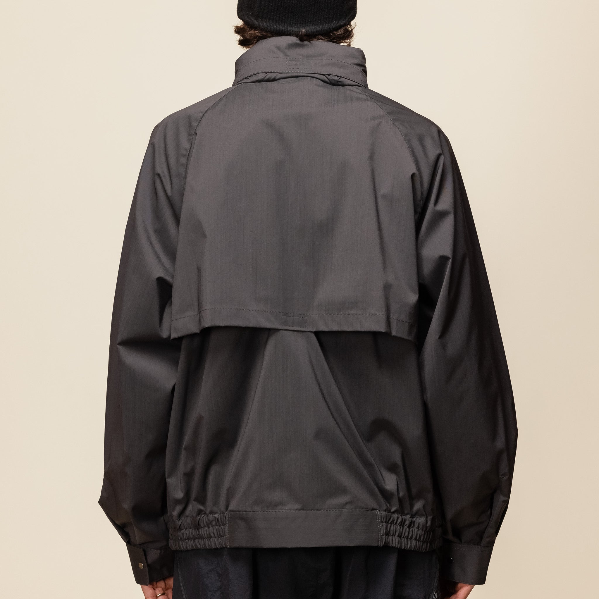 Meanswhile - Old School Windbreaker Jacket - Charcoal MW-JKT24201