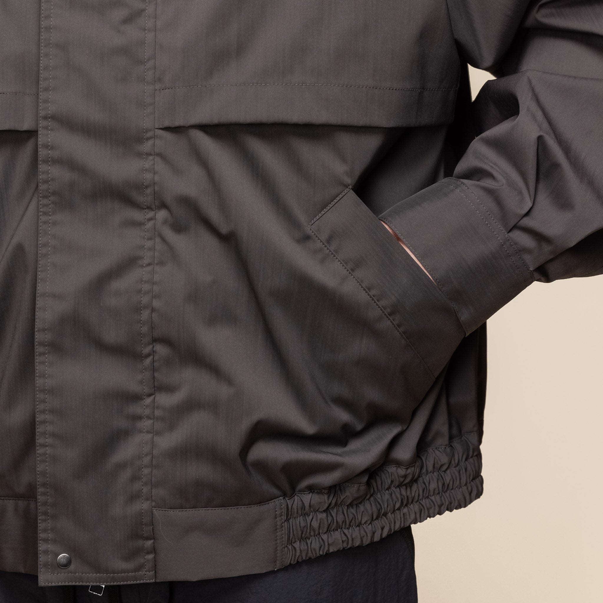 Meanswhile - Old School Windbreaker Jacket - Charcoal MW-JKT24201