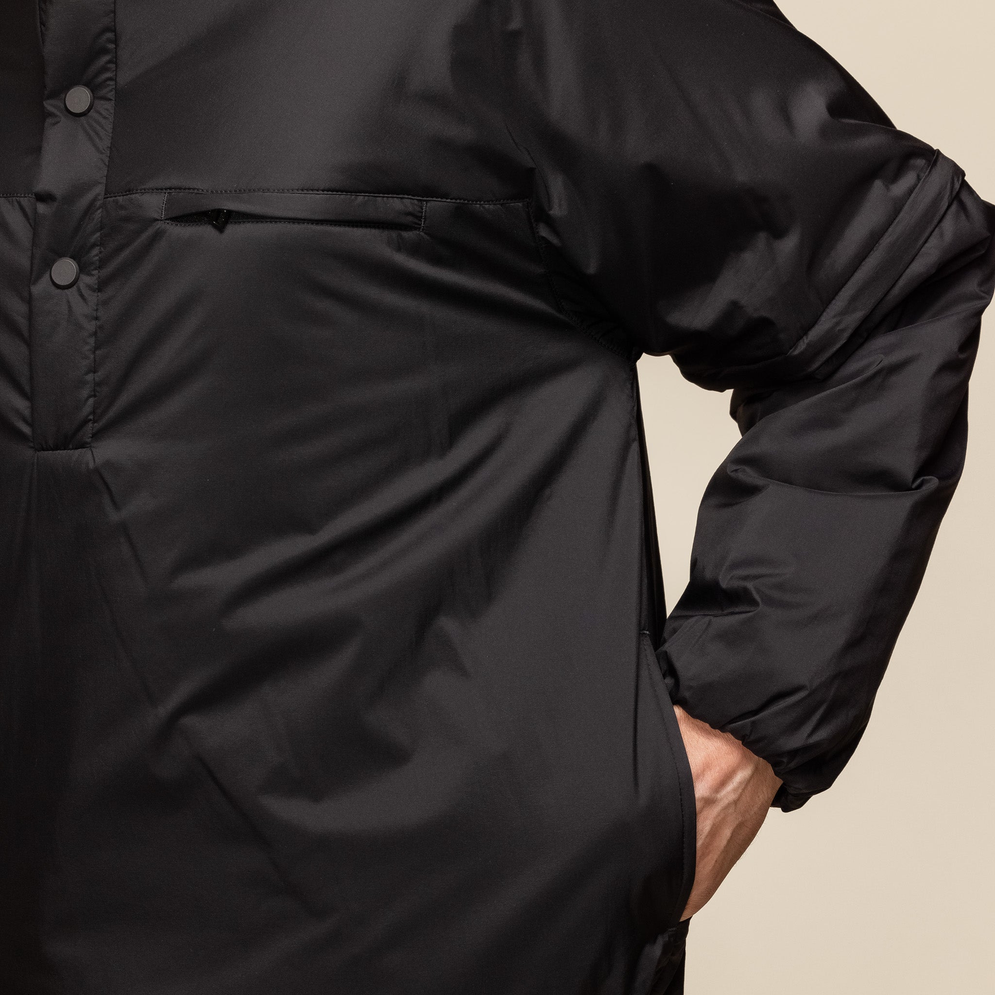 Meanswhile - Ultralight Padded Shirt - Off Black MW-SH24204