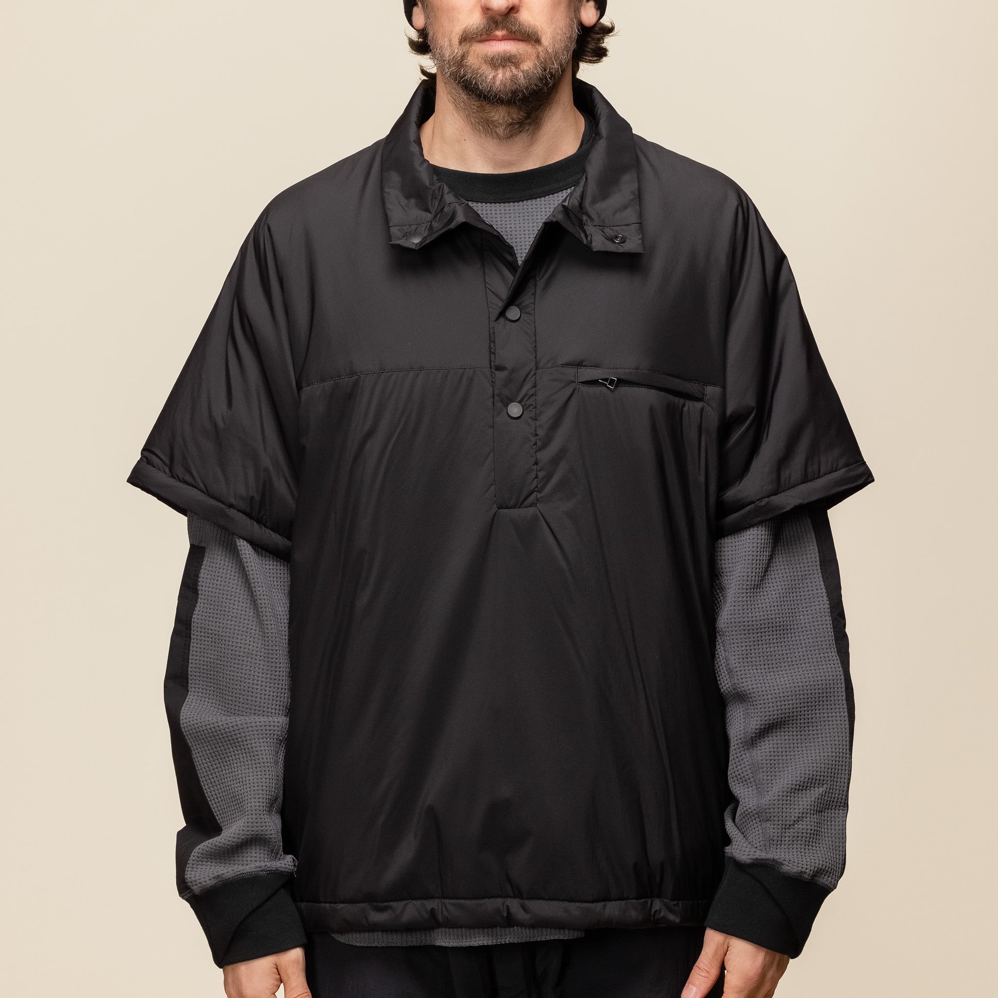 Meanswhile - Ultralight Padded Shirt - Off Black MW-SH24204