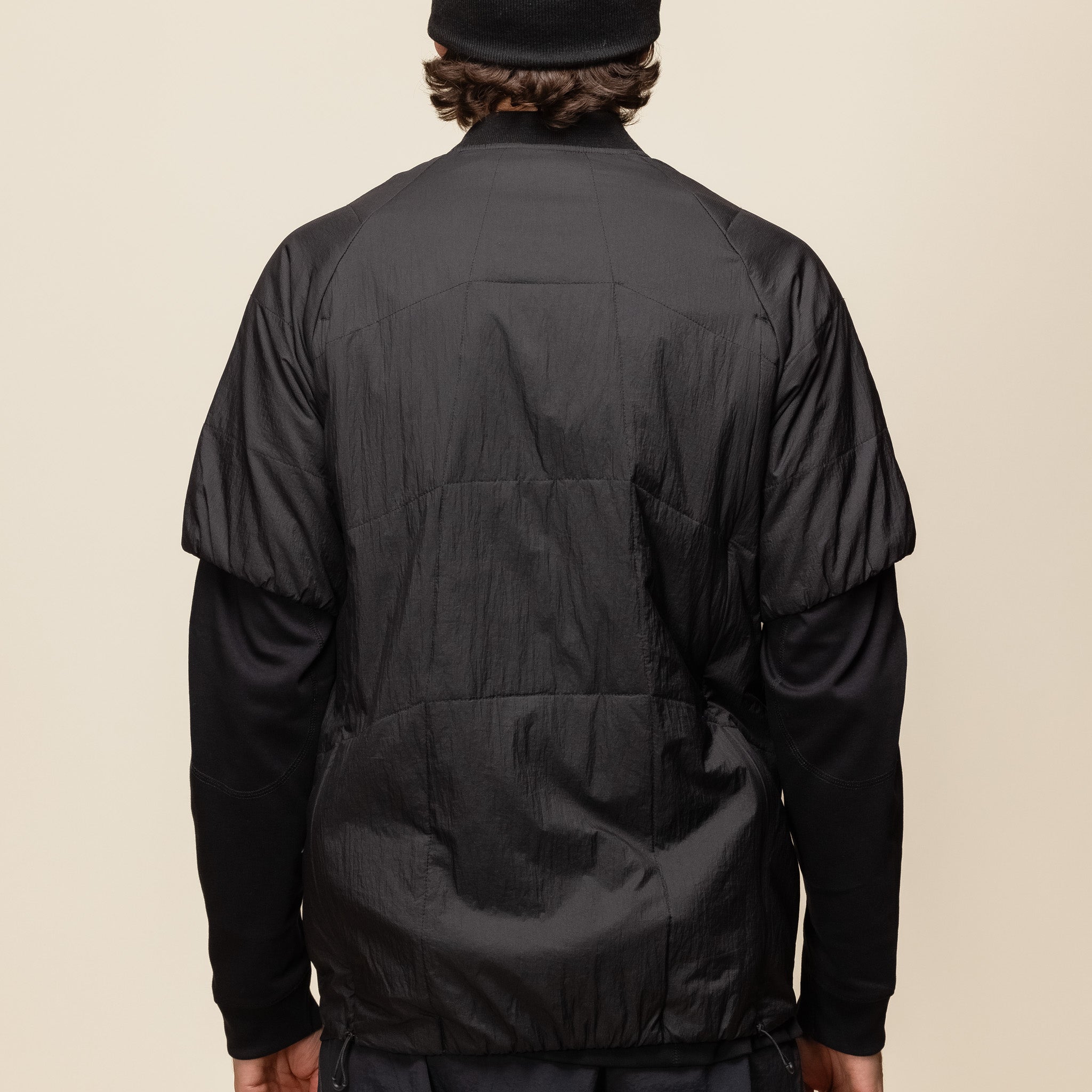 Norbit by Hiroshi Nozawa - Insulation Inner Bush Short Sleeve T-Shirt Jacket - Black