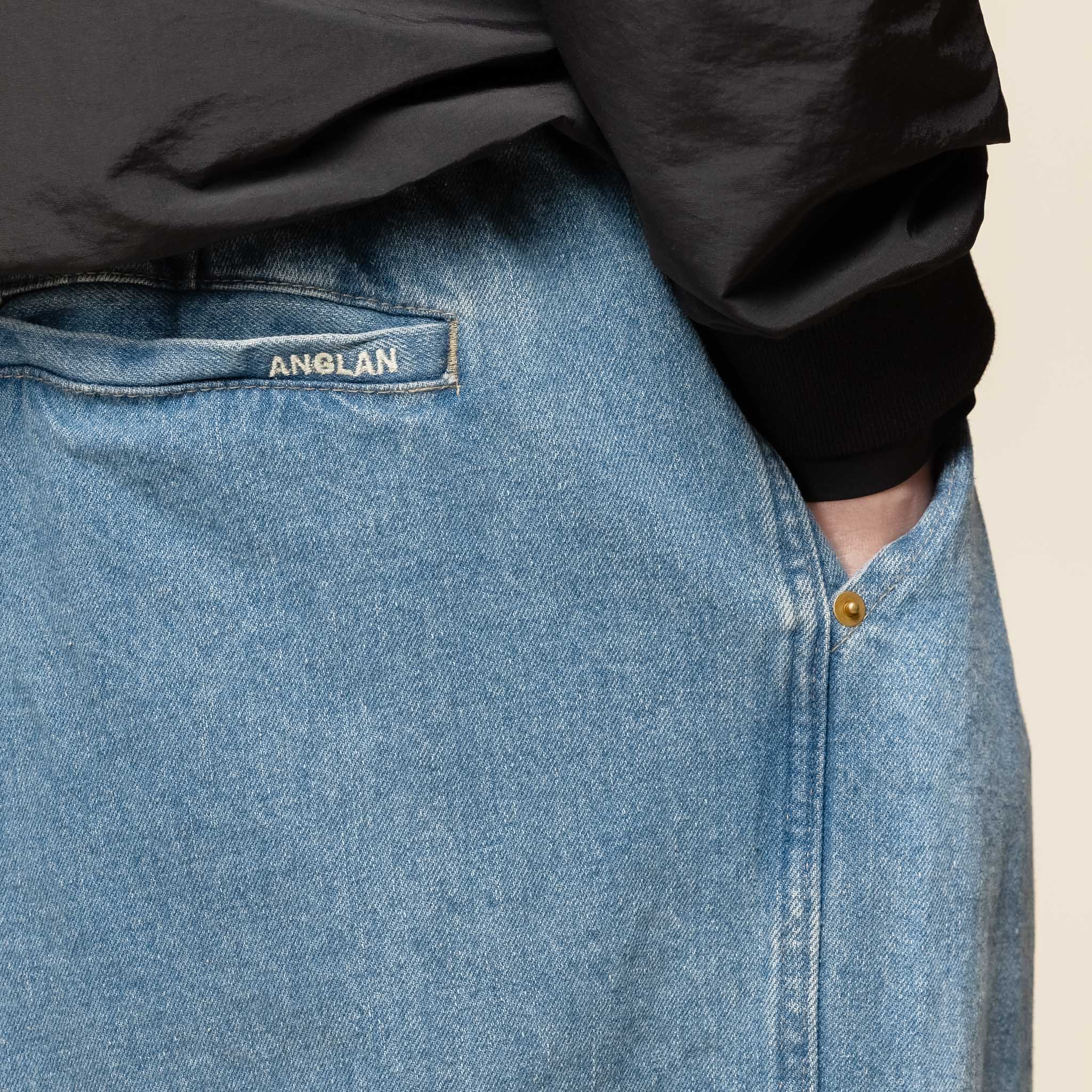 Anglan - Vintage Denim Balloon Pants - Stone Wash "anglan pants" "anglan jeans" "anglan denims"