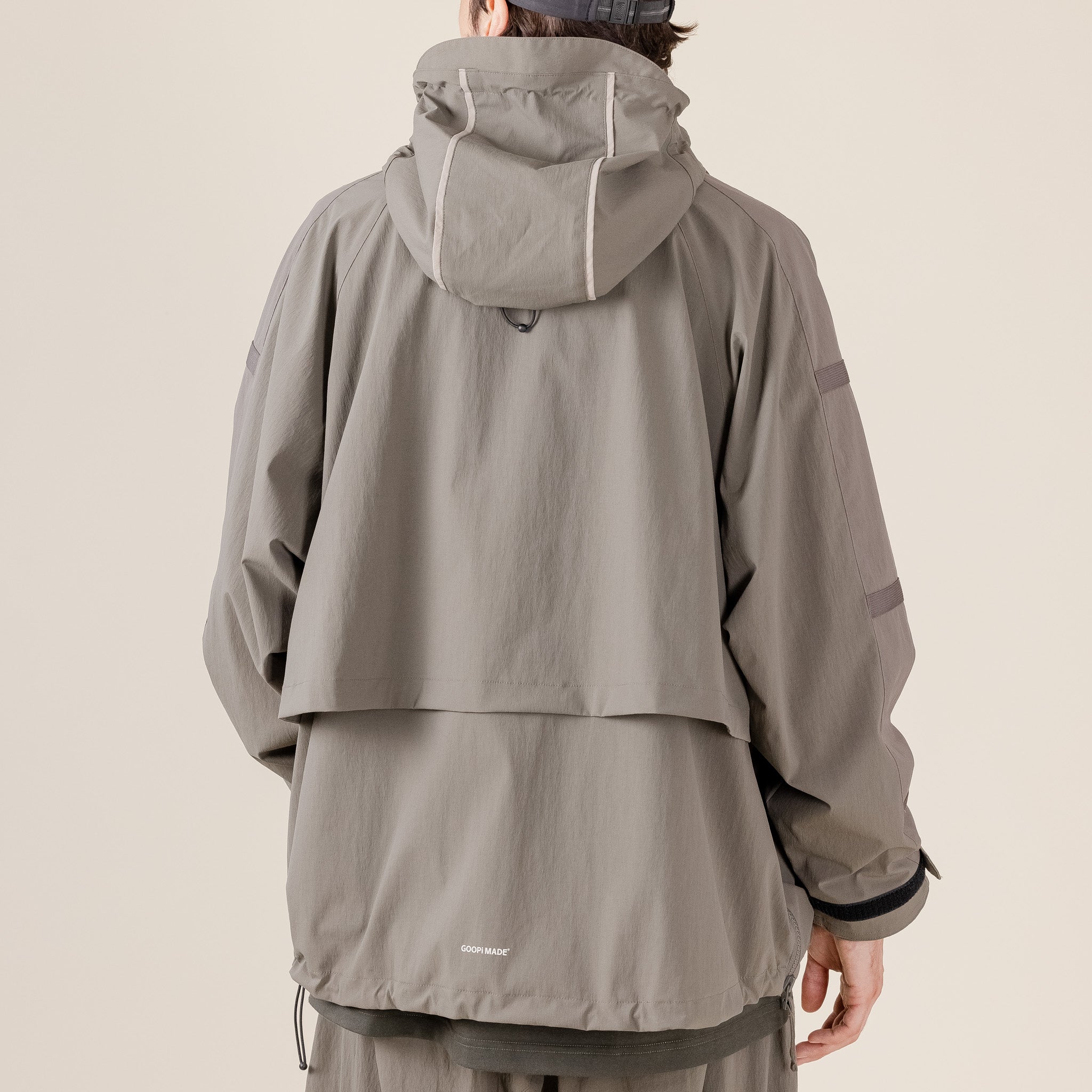 GOOPiMADE X TTOO - “Gof-A3” Tech-Meander Pullover Jacket - Sage "goopimade this thing of ours" "goopimade TTOO collaboration"