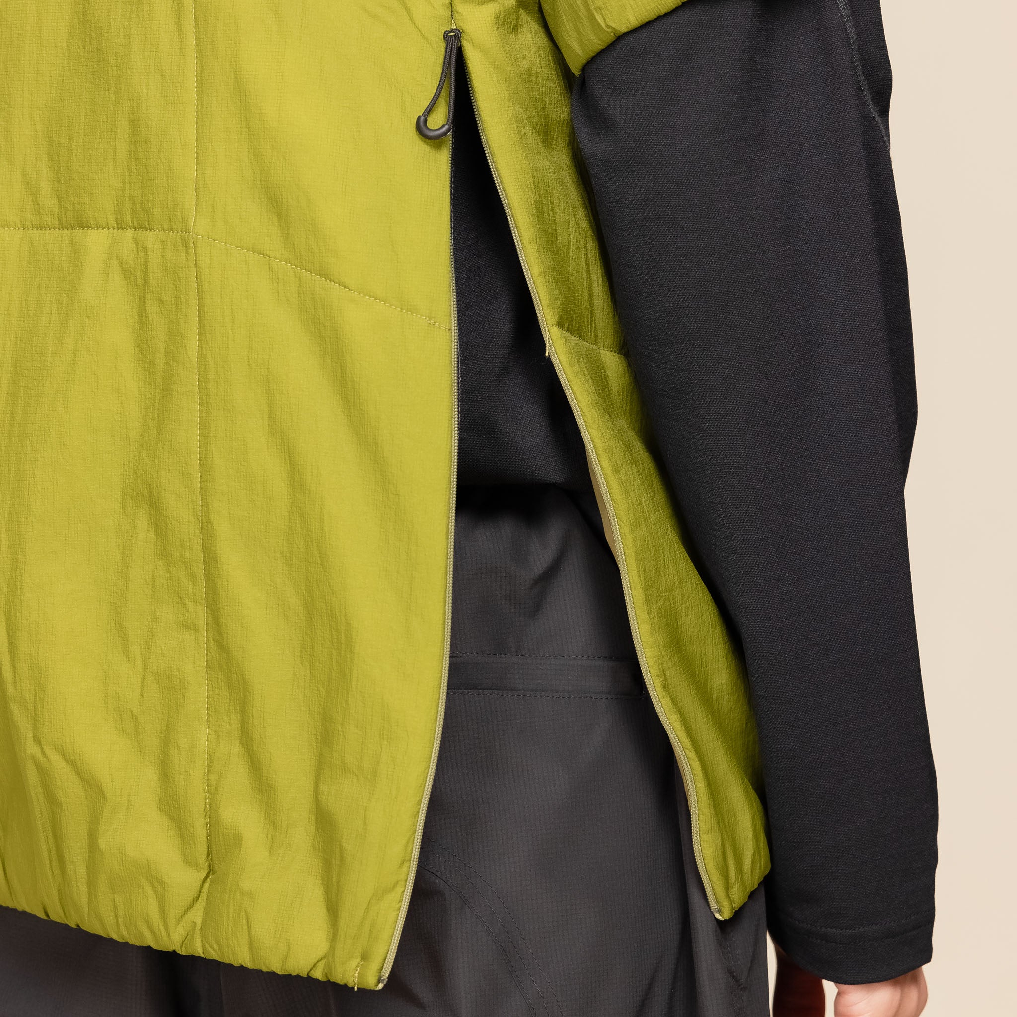 HNDN-027 Norbit by Hiroshi Nozawa - Insulation Inner Bush Short Sleeve T-Shirt Jacket - Green