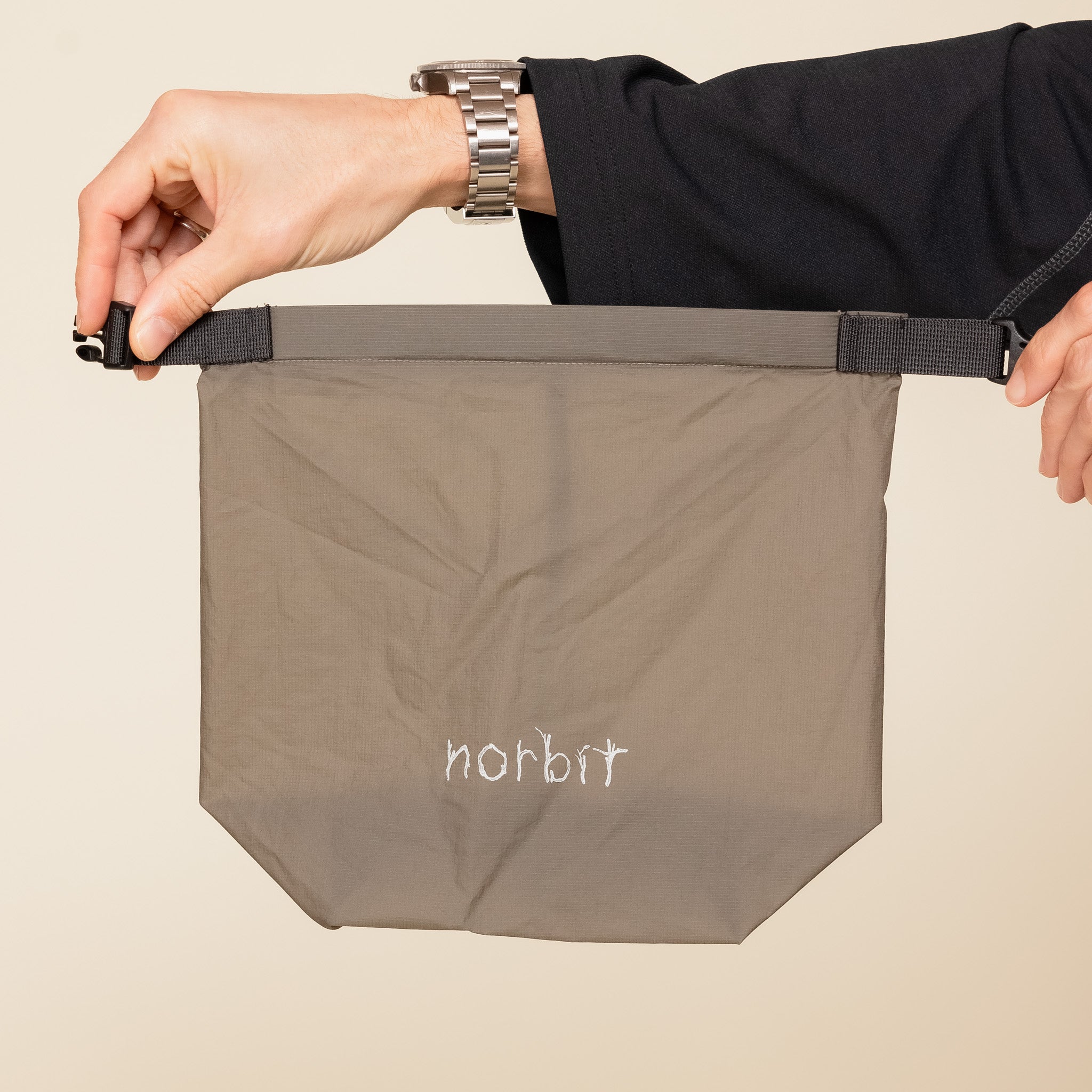 HNDN-027 Norbit by Hiroshi Nozawa - Insulation Inner Bush Short Sleeve T-Shirt Jacket - Grey