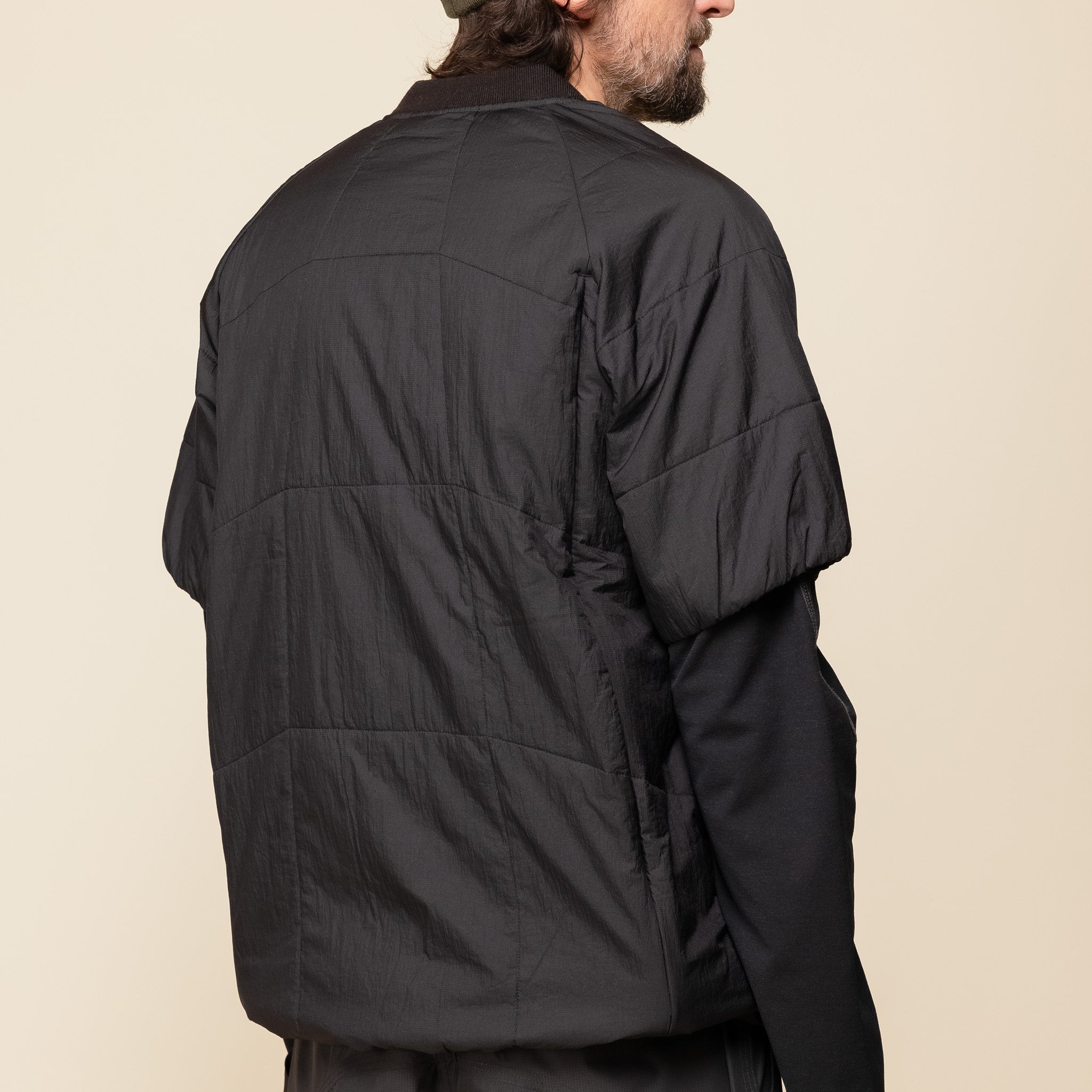 HNDN-027 Norbit by Hiroshi Nozawa - Insulation Inner Bush Short Sleeve T-Shirt Jacket - Black