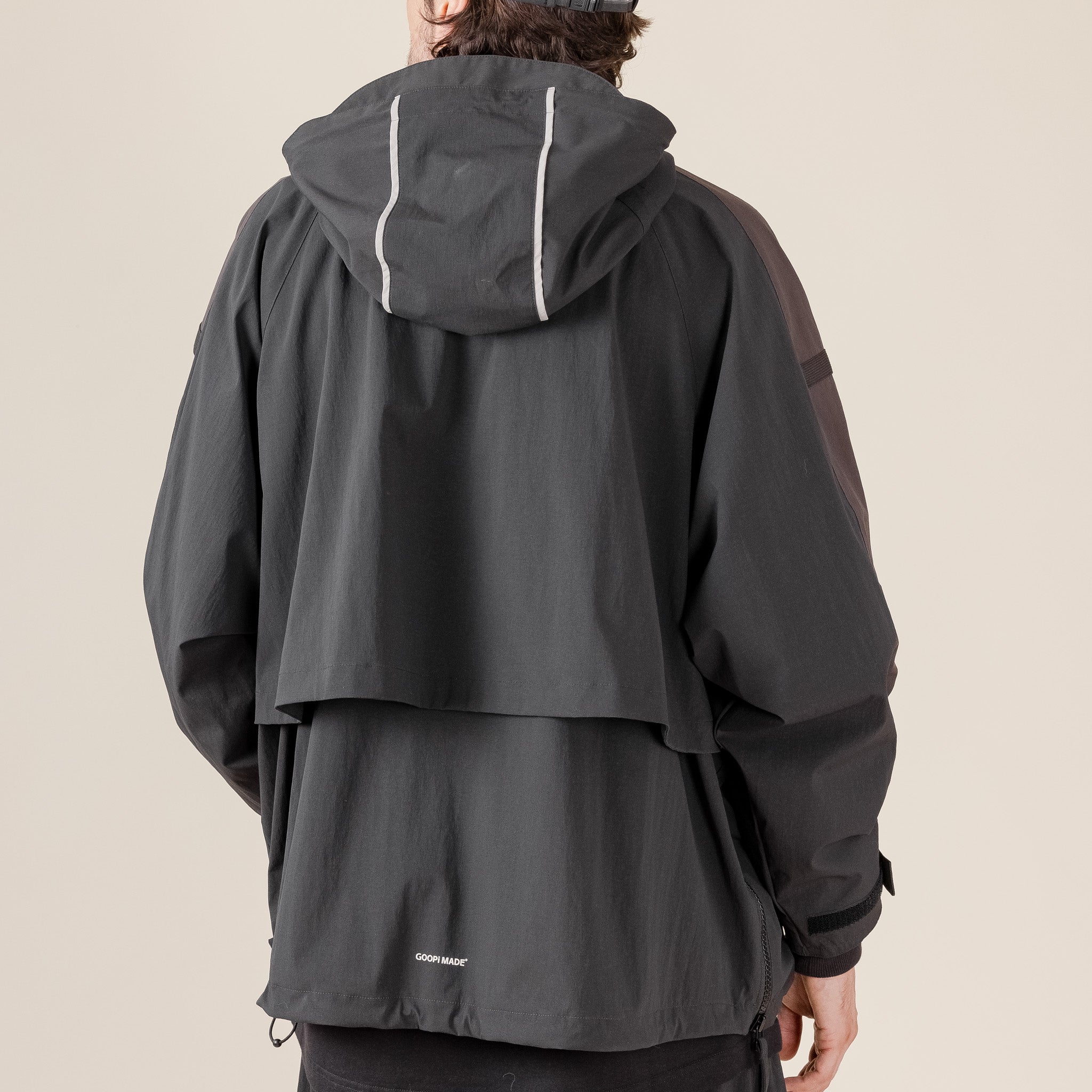 GOOPiMADE X TTOO - “Gof-A3”  Tech-Meander Pullover Jacket - Black "goopimade this thing of ours" "goopimade TTOO collaboration" 