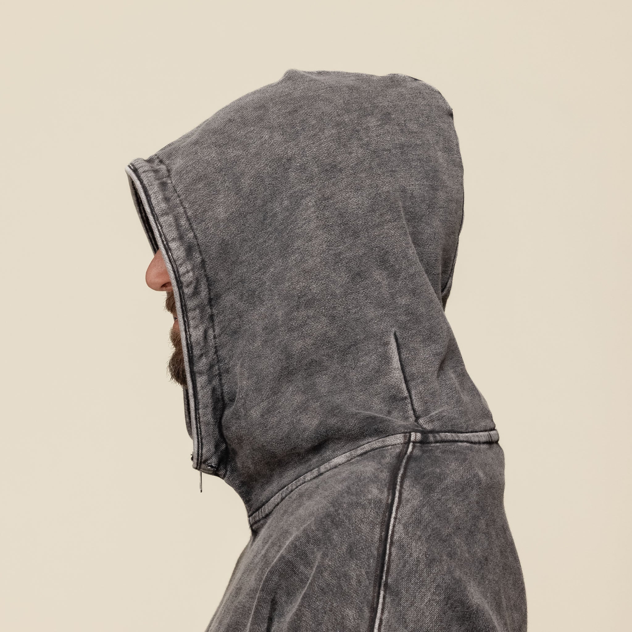 DEMARCOLAB - Acid Zip Hoody - Carbon