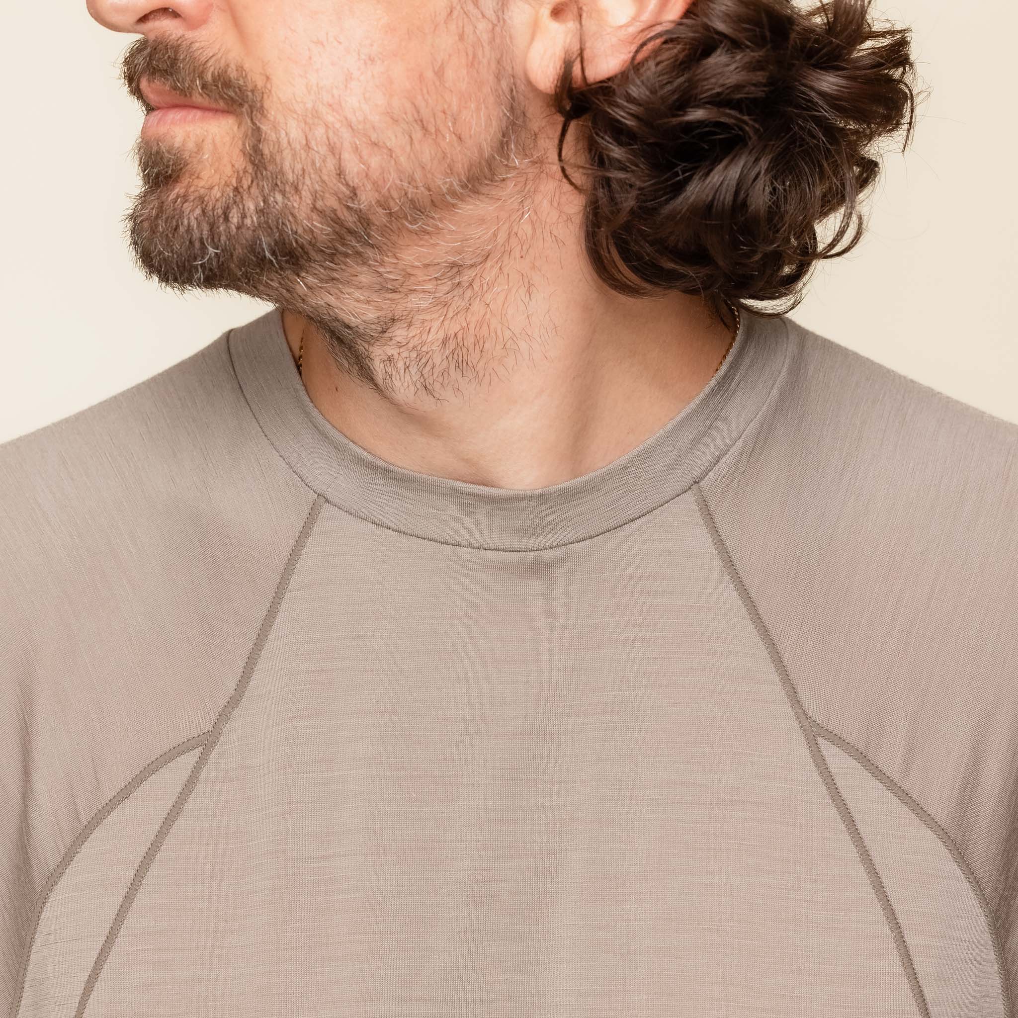 Goldwin 0 - Merino Wool T-Shirt - Greyish Beige