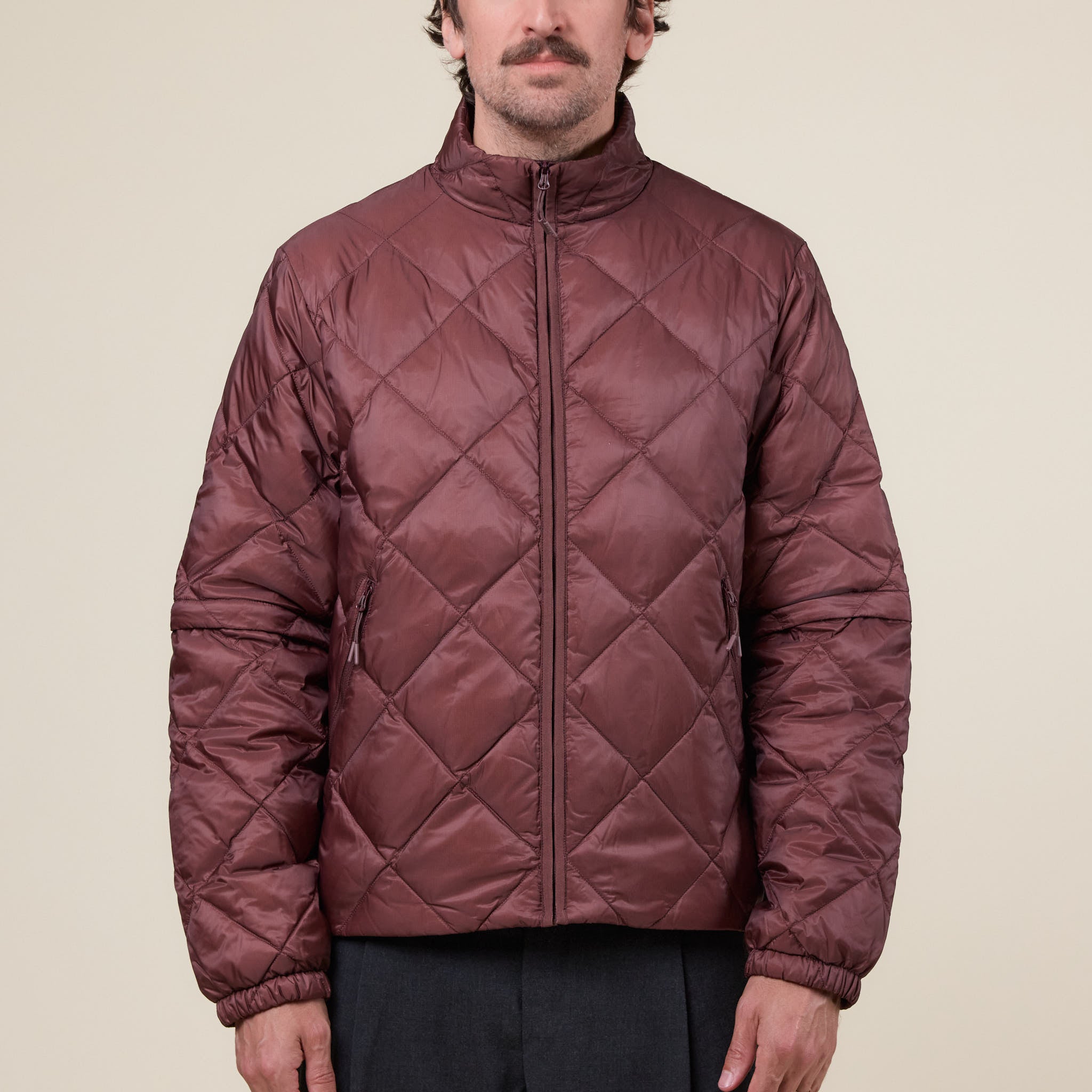 Hiking Patrol - Base Light Down Zip Off Jacket - Maroon