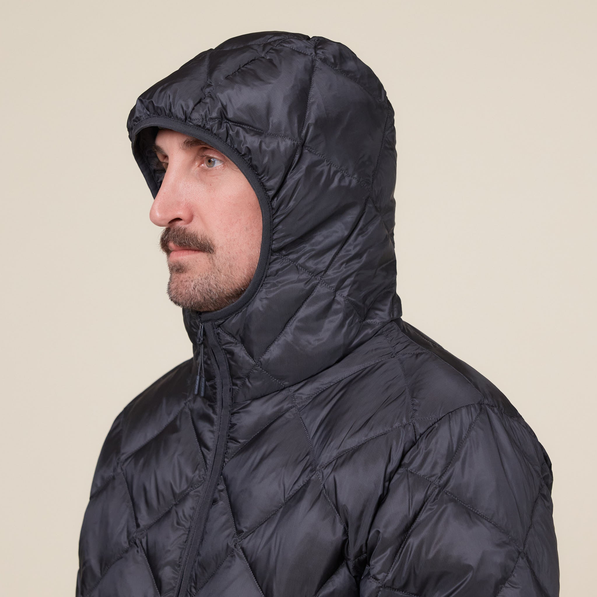 Hiking Patrol - Base Light Down Hooded Jacket - Charcoal Black