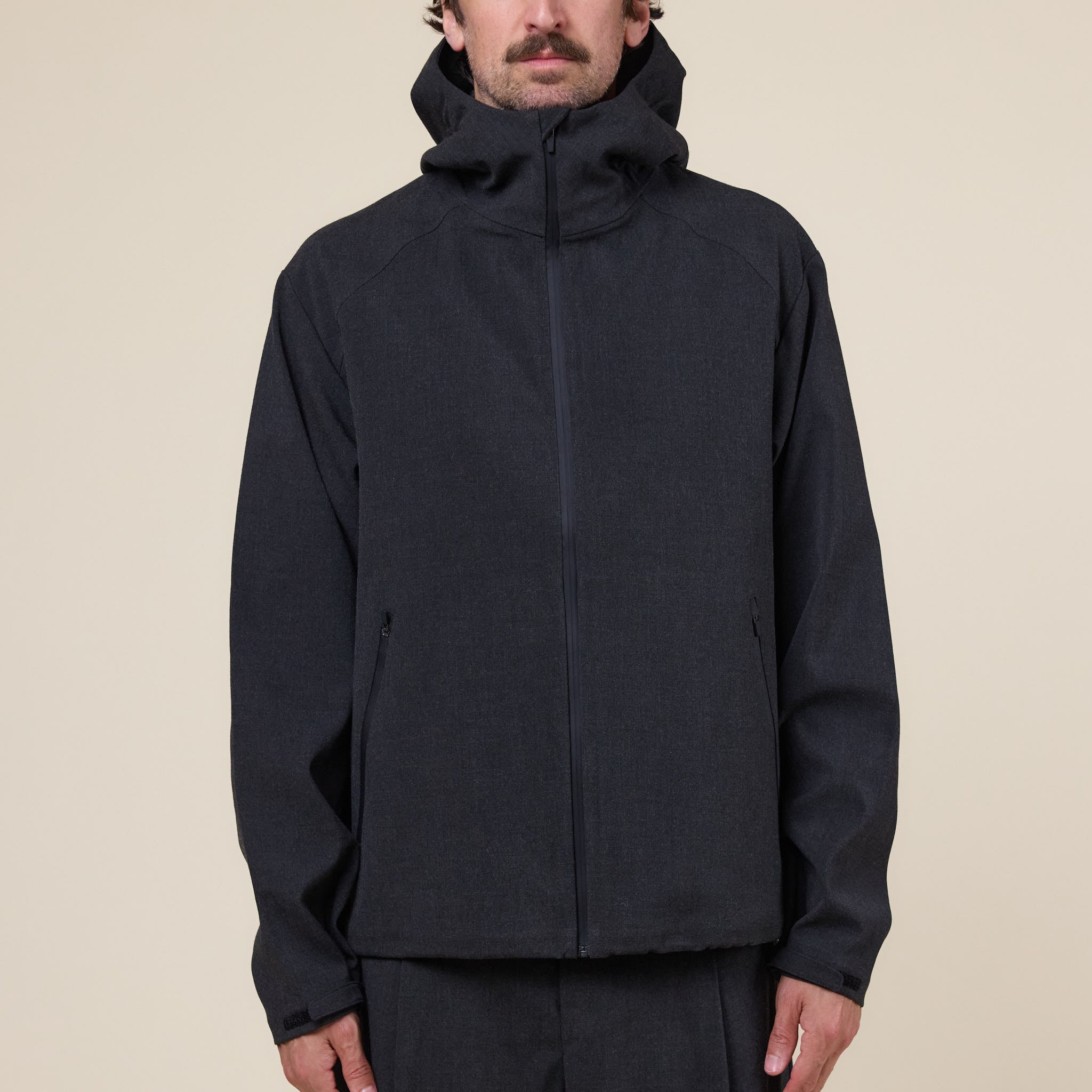 Hiking Patrol - Waypoint Texture Hooded Jacket - Dark Grey