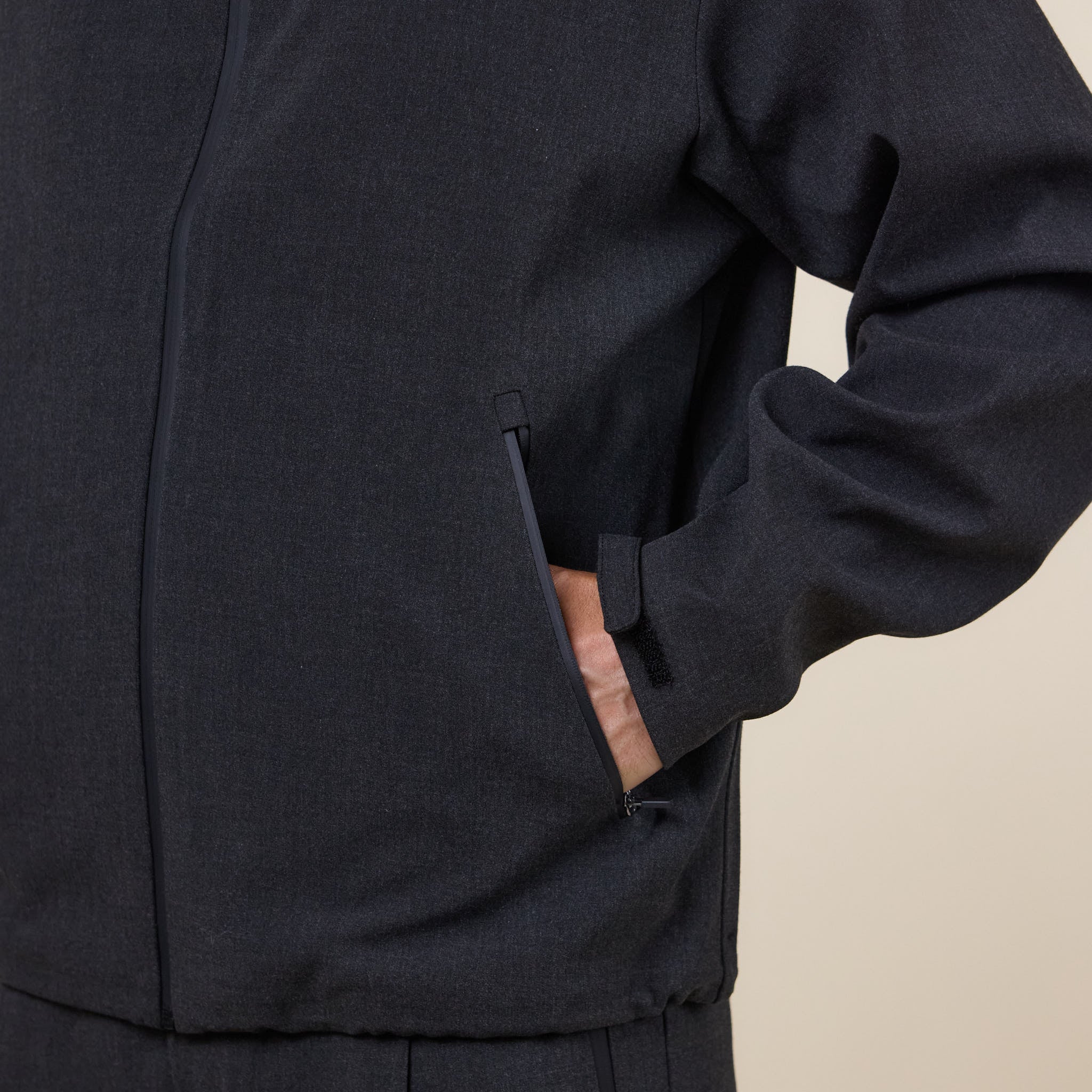 Hiking Patrol - Waypoint Texture Hooded Jacket - Dark Grey
