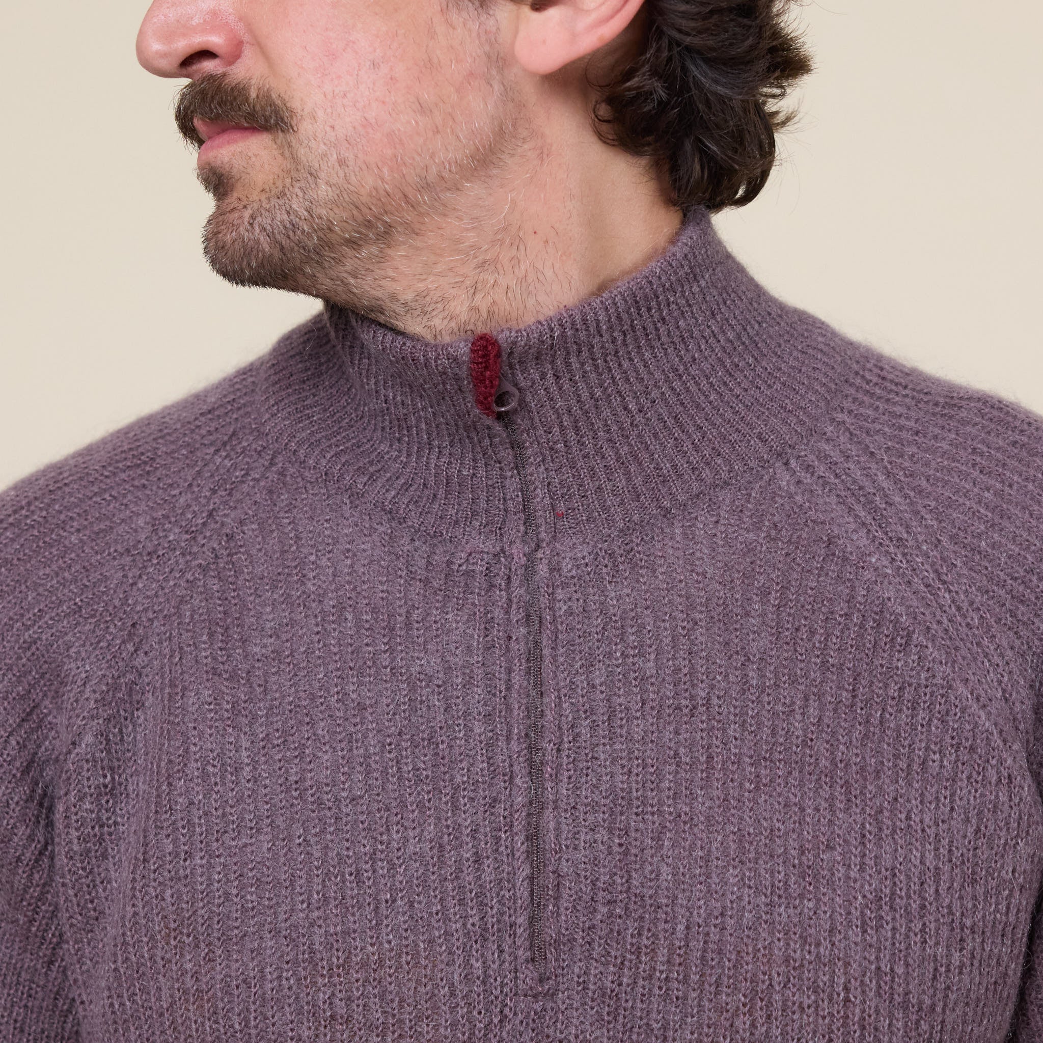 Hiking Patrol - Essence Mohair Mixed Knit Top - Maroon