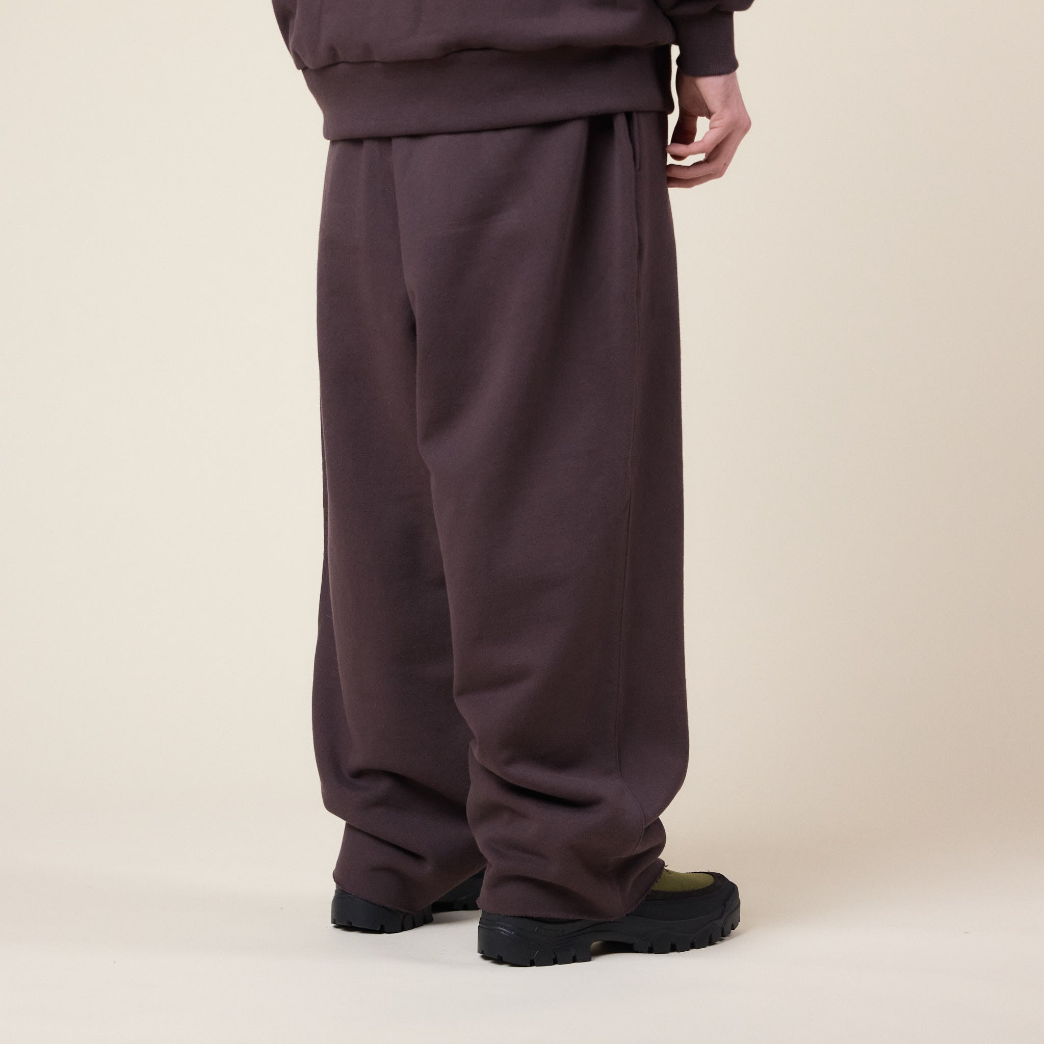 Merely Made - Premium Pintuck Jersey Wide Pants - Hickory Brown