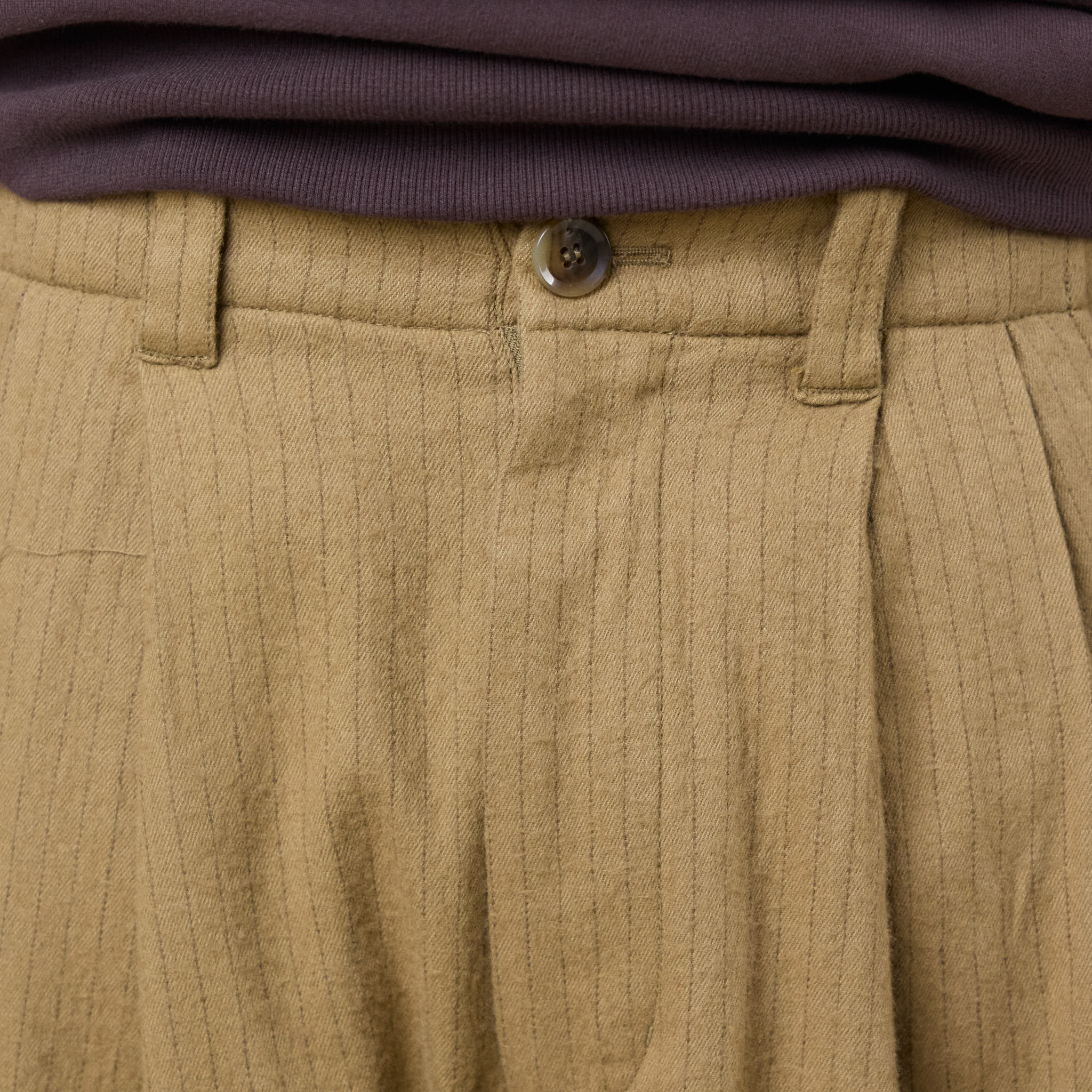 Merely Made - Premium Vintage Woolen Wide Pants - Peanut Brown