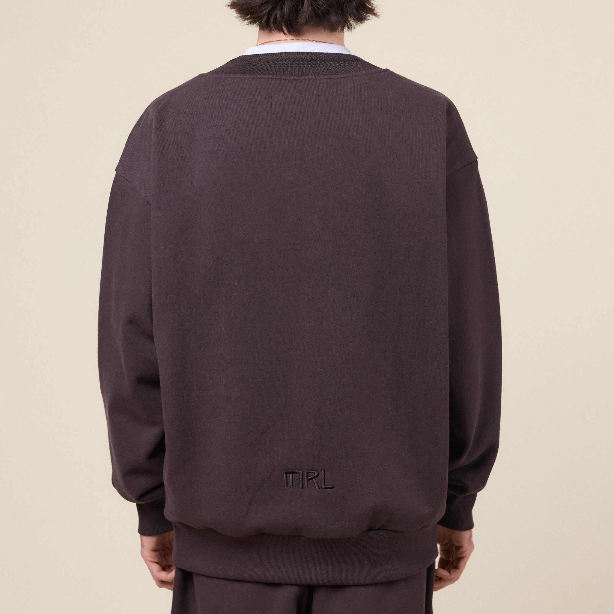 Merely Made - Premium Jacquard Wide Rib Sweatshirt - Hickory Brown