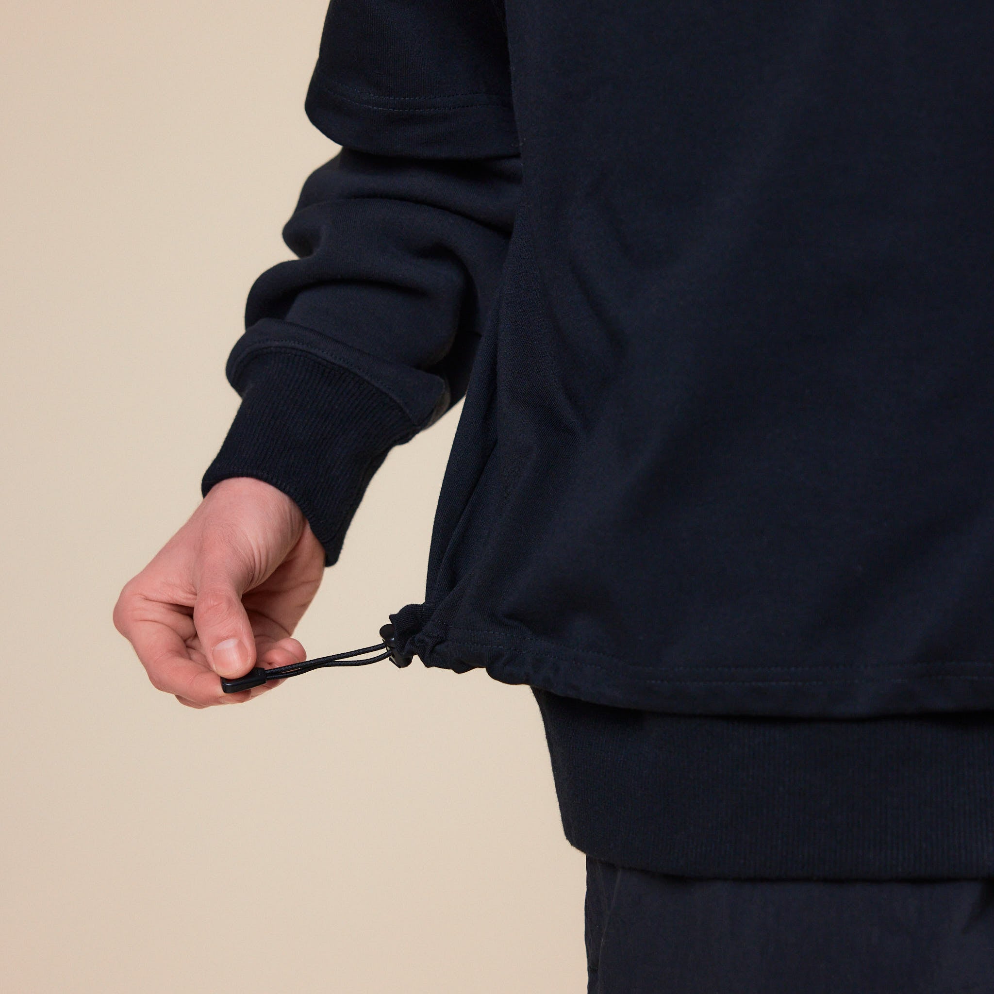 Poliquant - Long Sleeve Layered Sweatshirt - Black