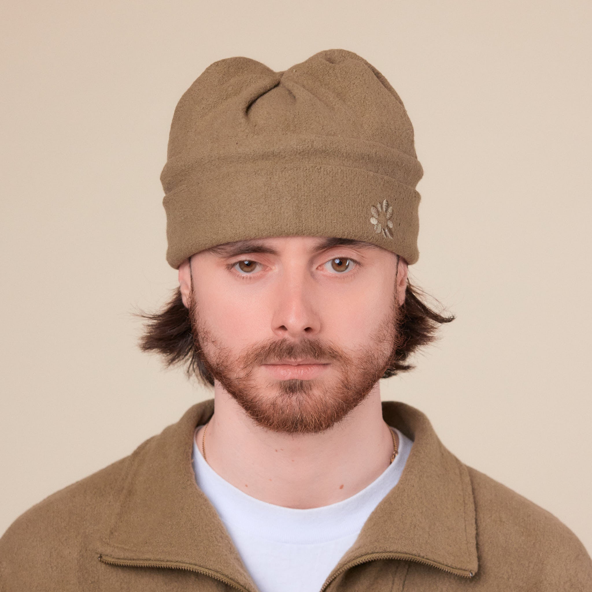 Gander - Togo Beanie Hat - Baba Ghanoush (Light Brown)