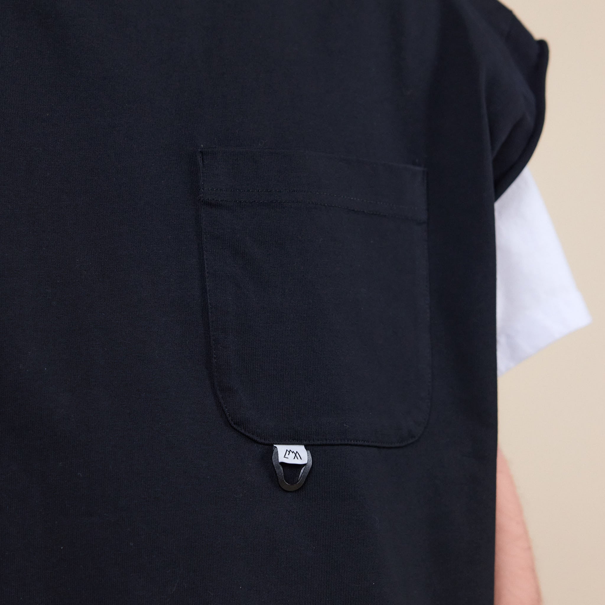 CMF Comfy Outdoor Garment - Heavy Cotton "Slow Dry" No Sleeve Pocket T-Shirt - Black