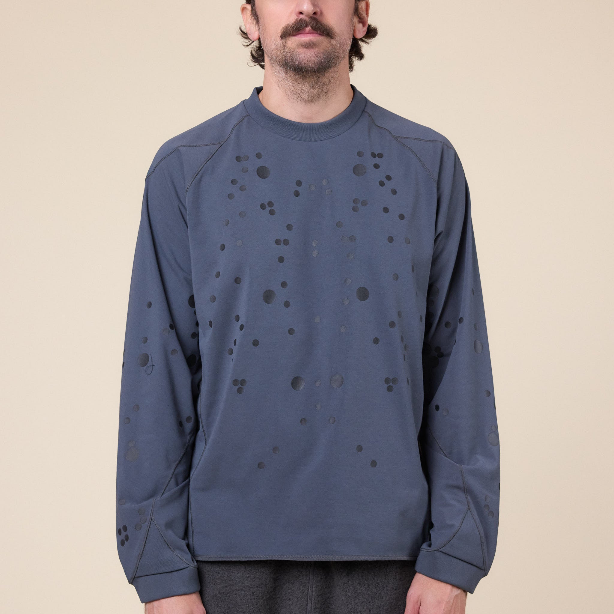 Goldwin 0 - Graphic L/S T-Shirt - Deep Charcoal