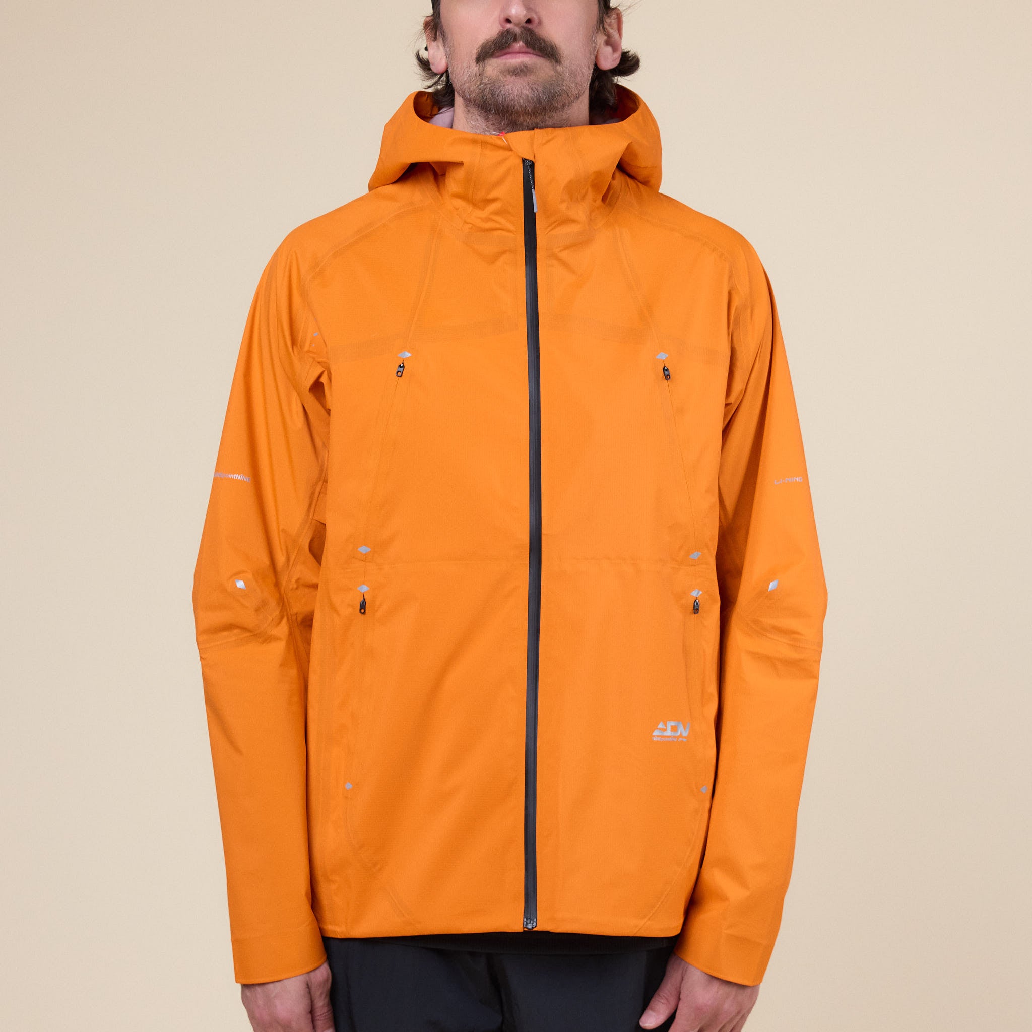 NINEpointNINE x LI-NING - Light Tracker 3L Shell Jacket - Orange