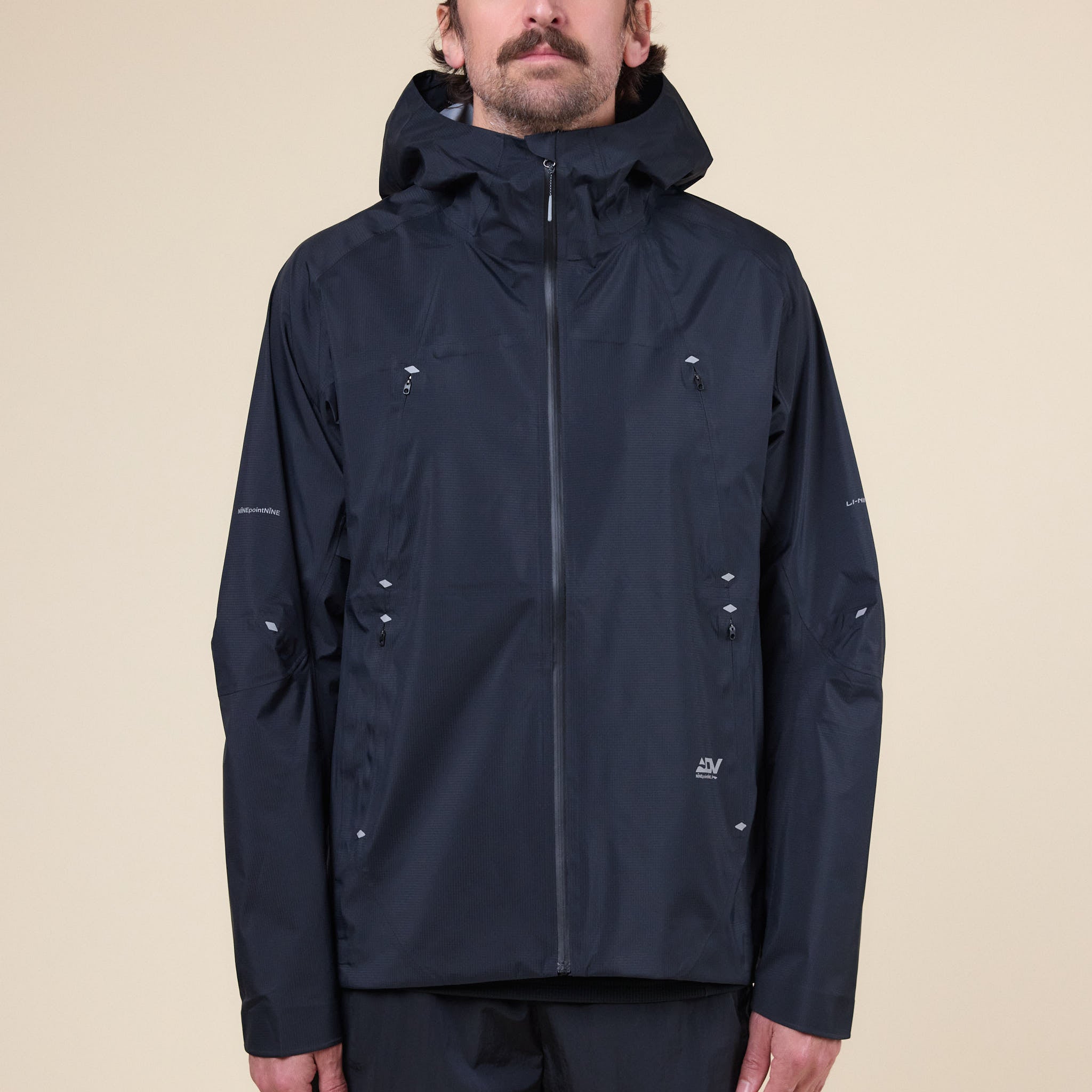 NINEpointNINE x LI-NING - Light Tracker 3L Shell Jacket - Black
