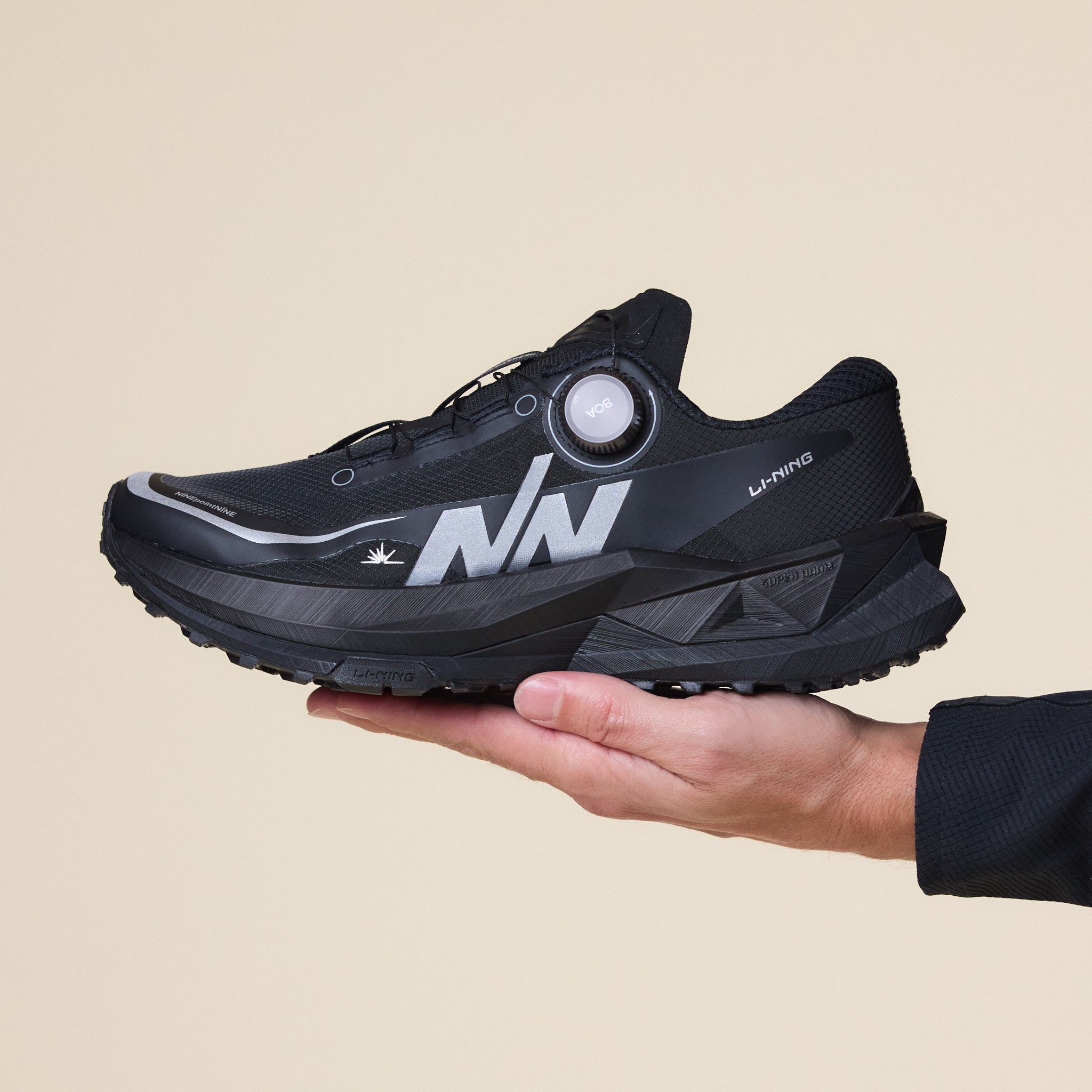 NINEpointNINE x LI-NING - Light Tracker Duli Pro Trail Running Trainer - Black