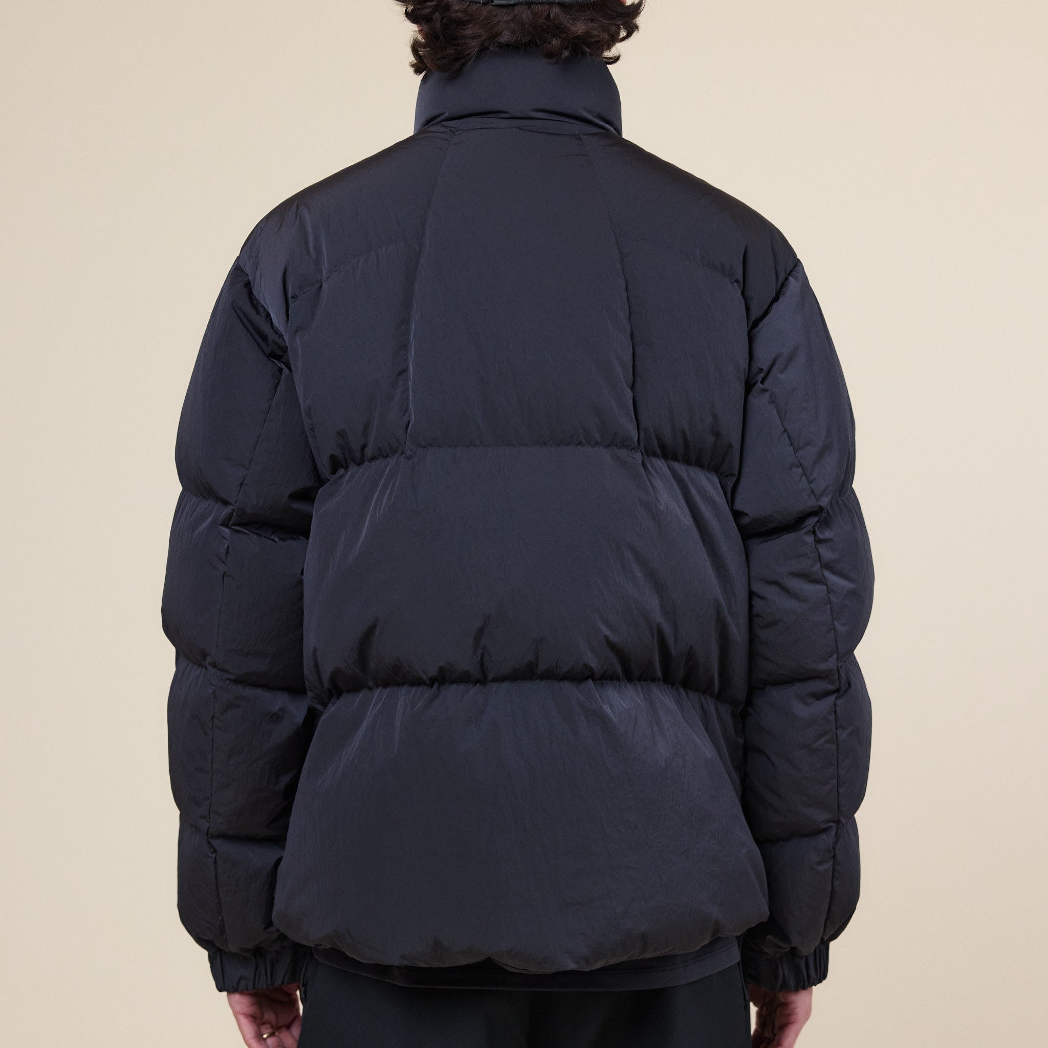 Goldwin - Dope Dyed Ripple Nylon Down Jacket - Deep Charcoal
