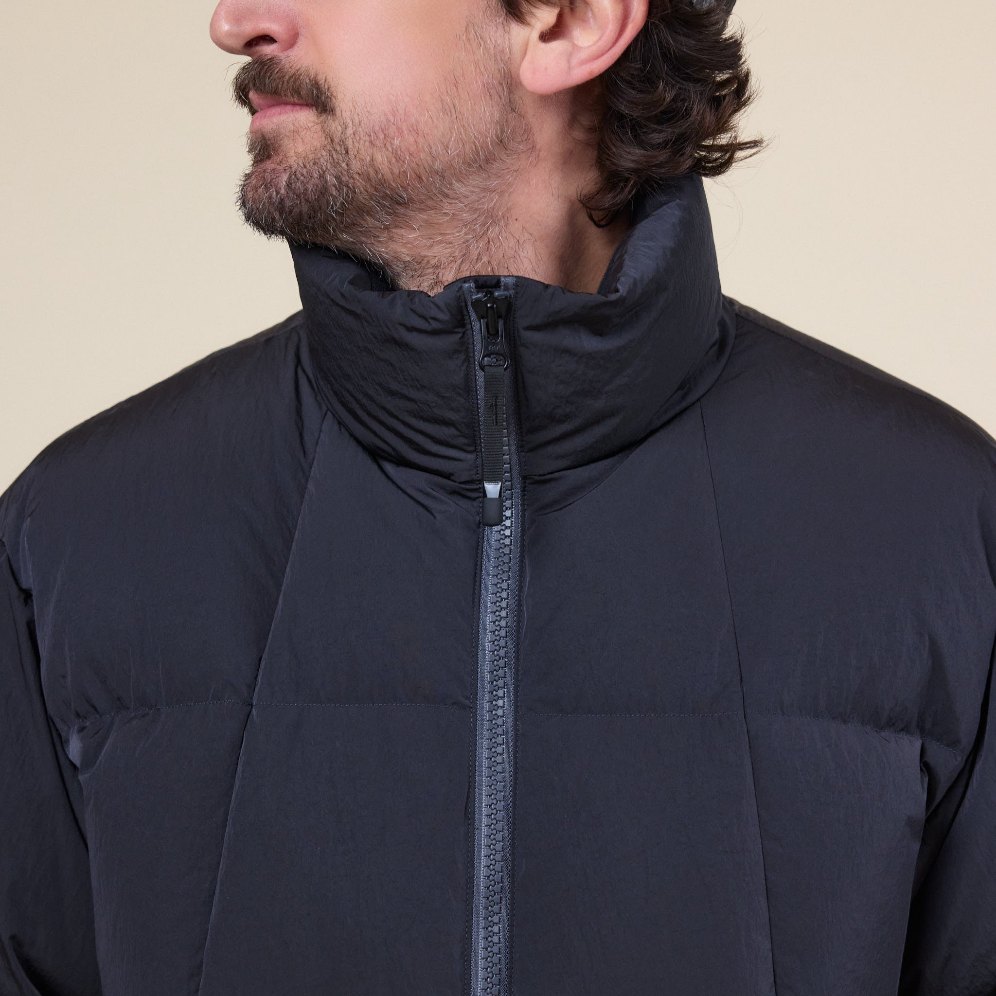 Goldwin - Dope Dyed Ripple Nylon Down Jacket - Deep Charcoal